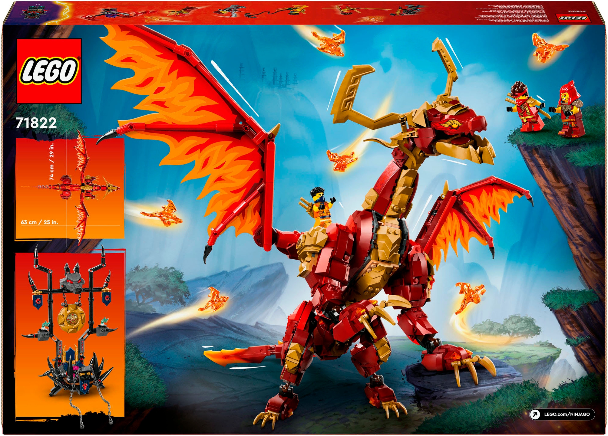 LEGO® Konstruktionsspielsteine »Quelldrache der Bewegung (71822), LEGO Ninjago«, (1716 St.), Made in Europe