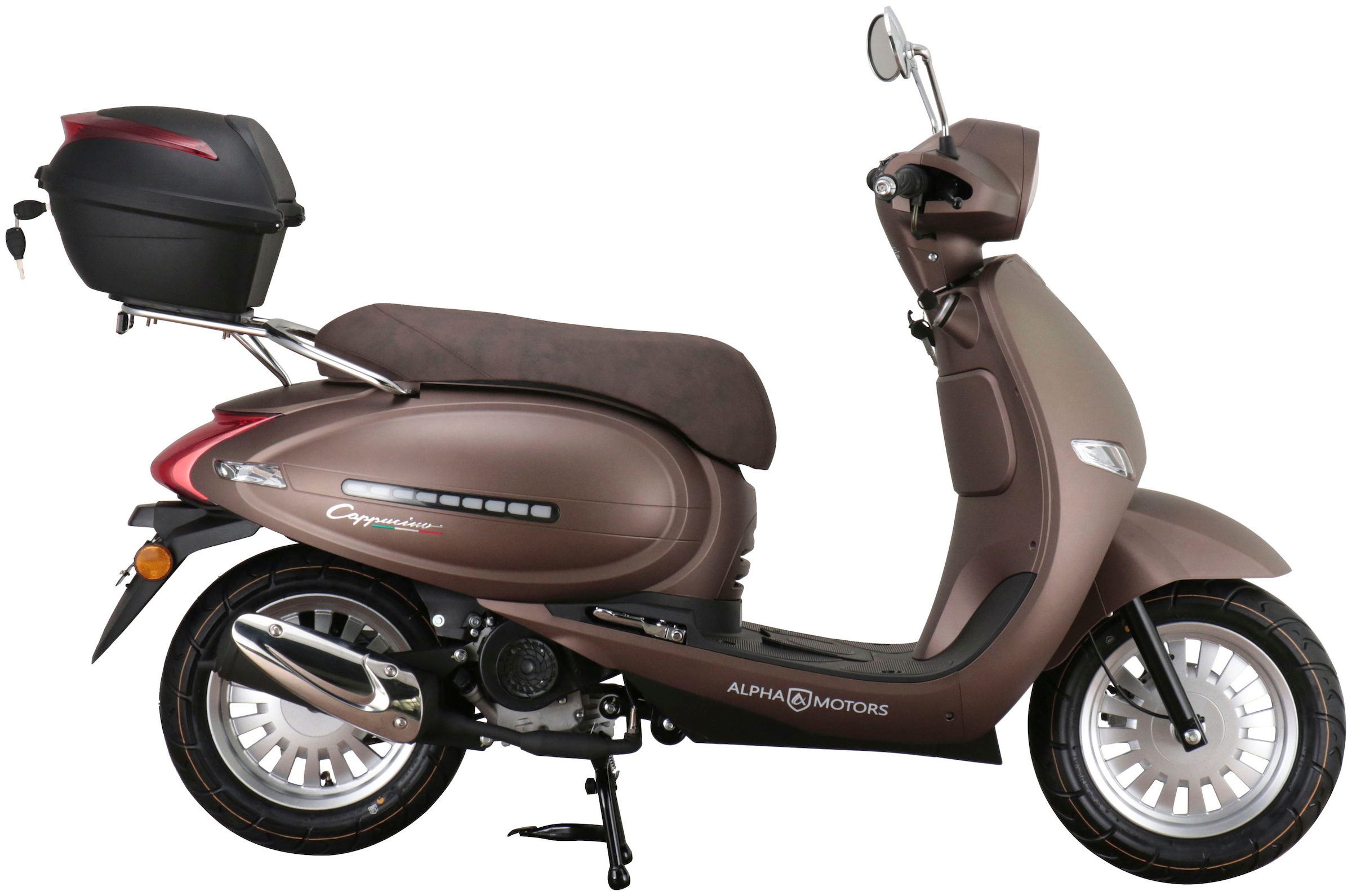 Alpha Motors Motorroller »Cappucino«, 50 cm³, 45 km/h, Euro 5, 2,99 PS, inkl. Topcase