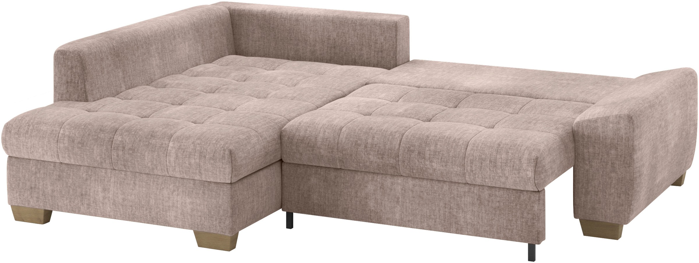 Mr. Couch Ecksofa »Nikita II, L-Form«, Wahlweise mit Bettfunktion, Bettkasten & RGB-LED-Beleuchtung