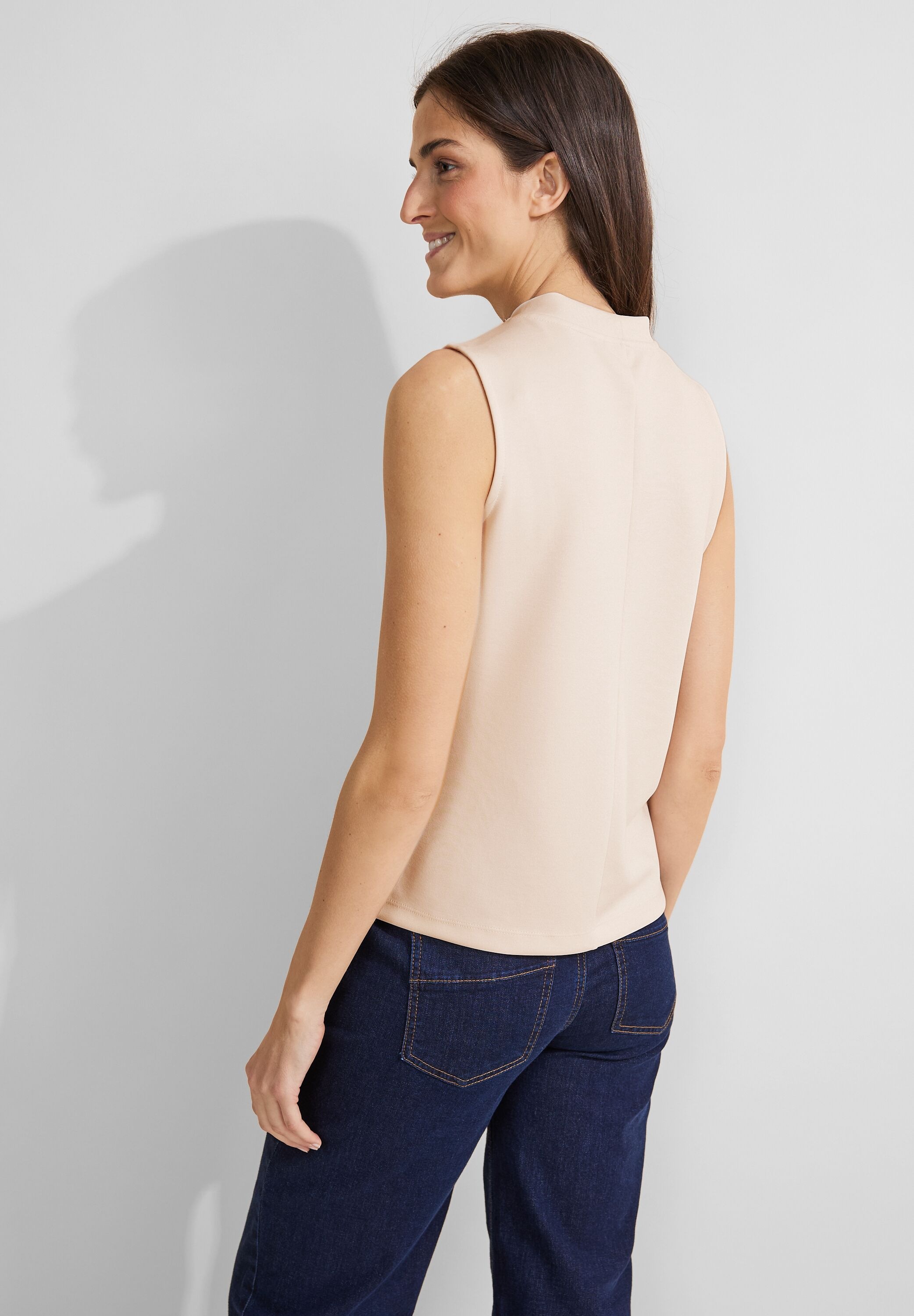 STREET ONE Shirttop »silk look turtel neck«, mit Ziernaht hinten