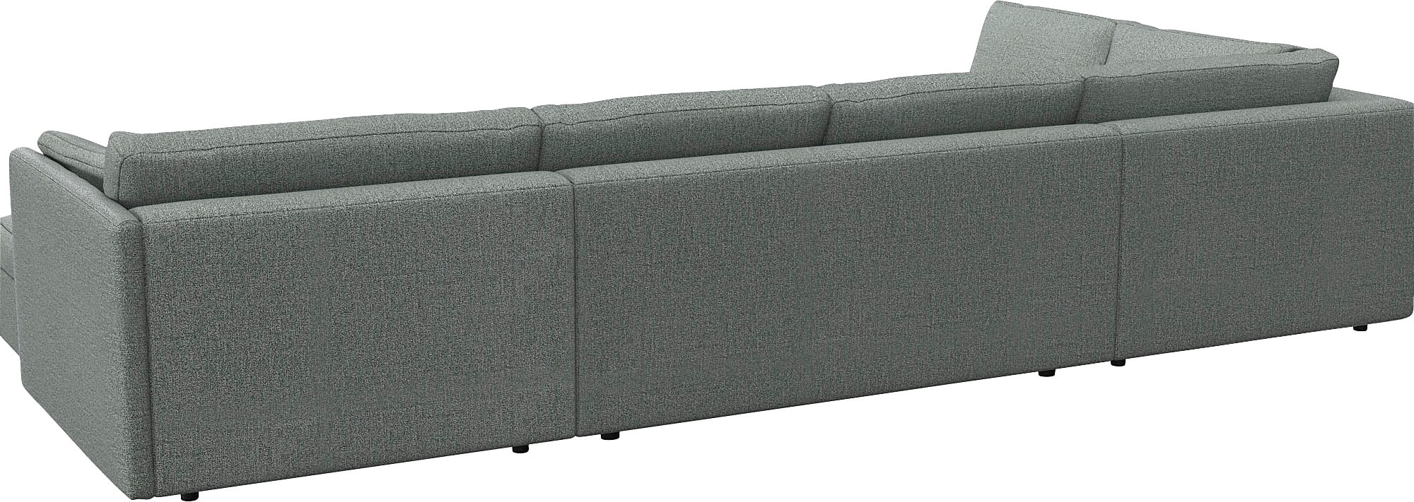 FLEXLUX Wohnlandschaft »Lovane, u-Form, bequem und komfortabel«, Weich & anschmiegsam, große Sitztiefe auf Kaltschaum, Dekokissen inkl.