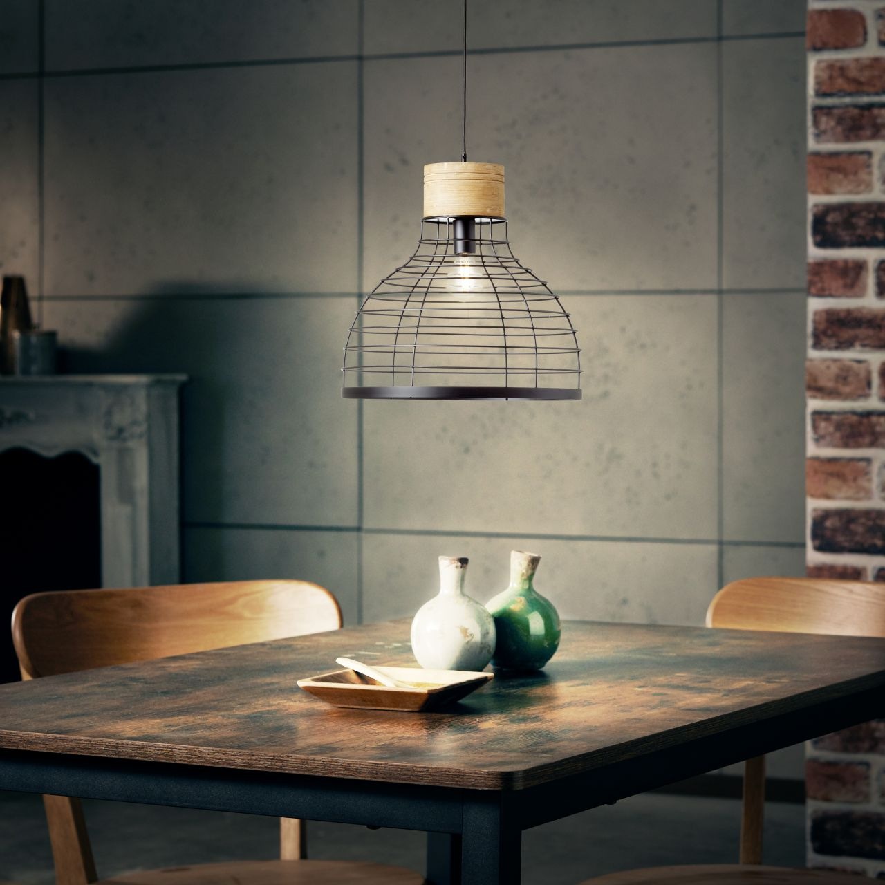 Brilliant Pendelleuchte »Avia«, 1 flammig, Leuchtmittel E27   ohne Leuchtmi günstig online kaufen