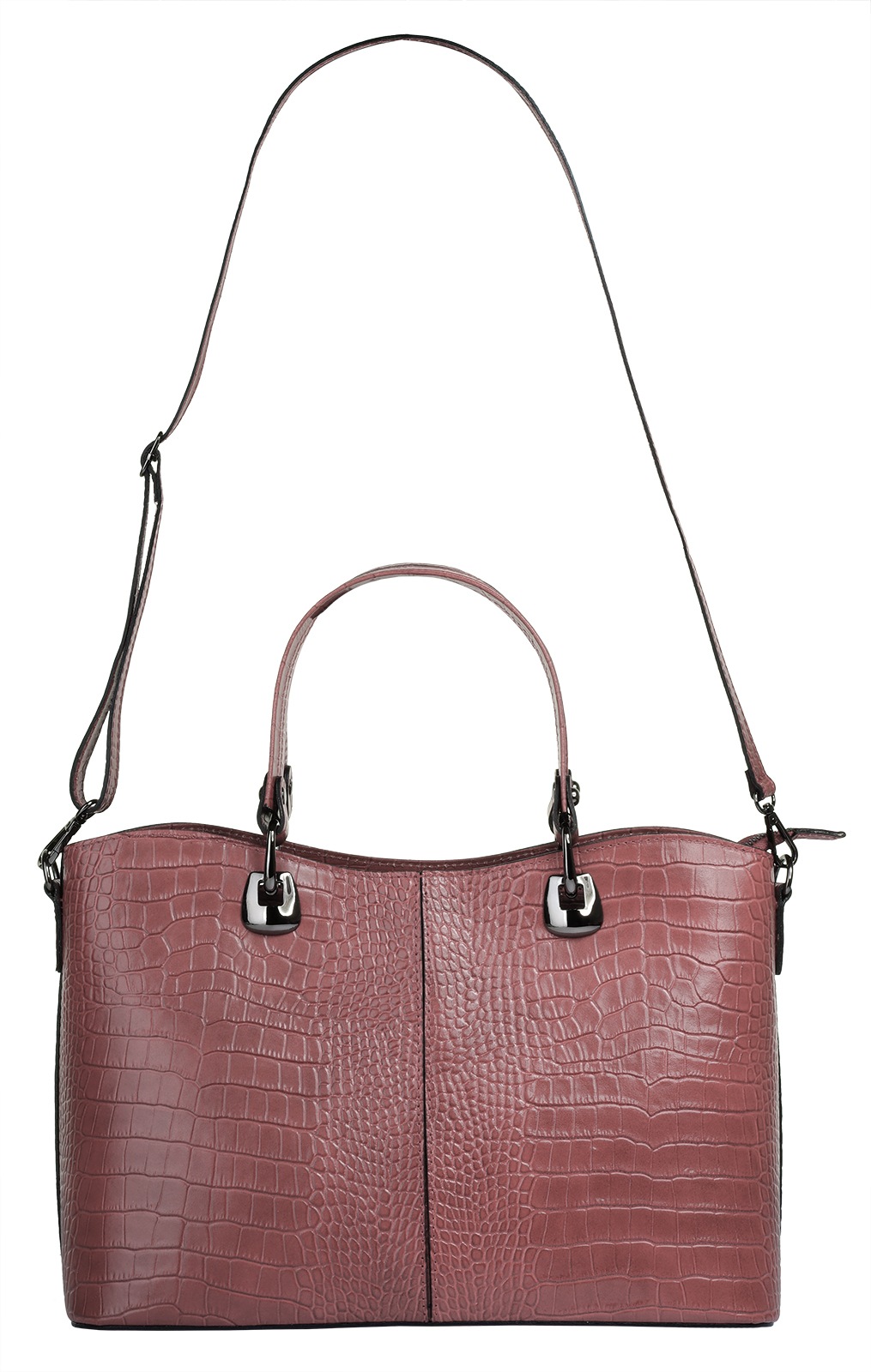 Cluty Henkeltasche, echt Leder, Made in Italy