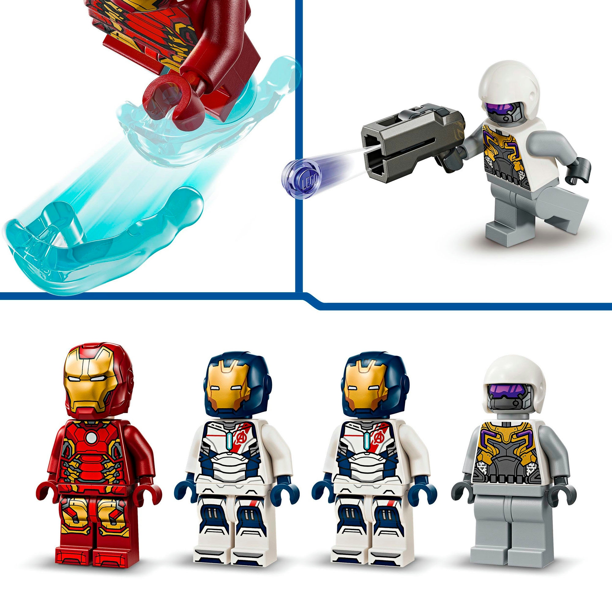 LEGO® Konstruktionsspielsteine »Iron Man & Iron Legion vs. HYDRA-Soldat (76288), LEGO Super Heroes«, (135 St.), Made in Europe