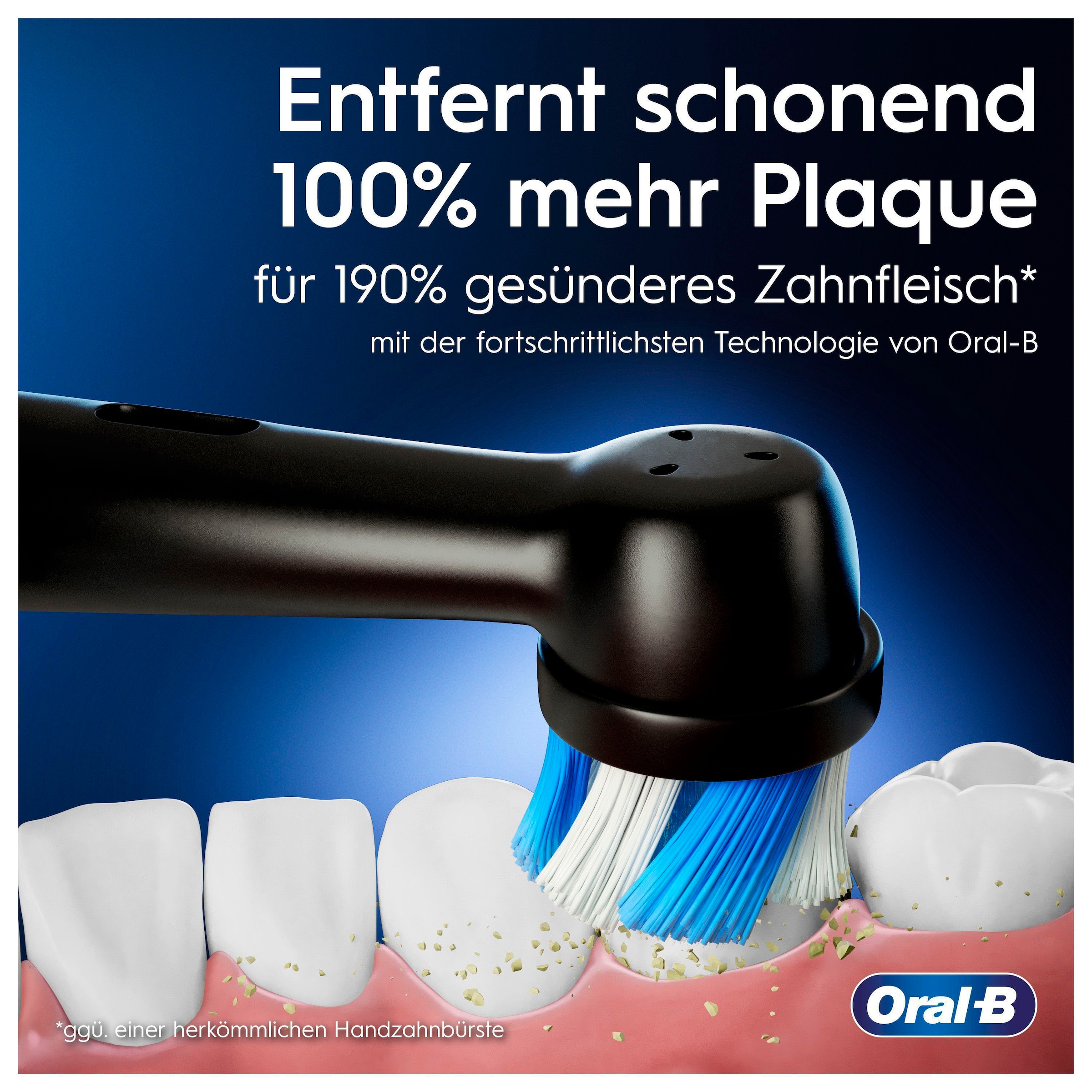 Oral-B Elektrische Zahnbürste »iO Series 6«, 2 St. Aufsteckbürsten, Magnet-Technologie, Display & Reiseetui