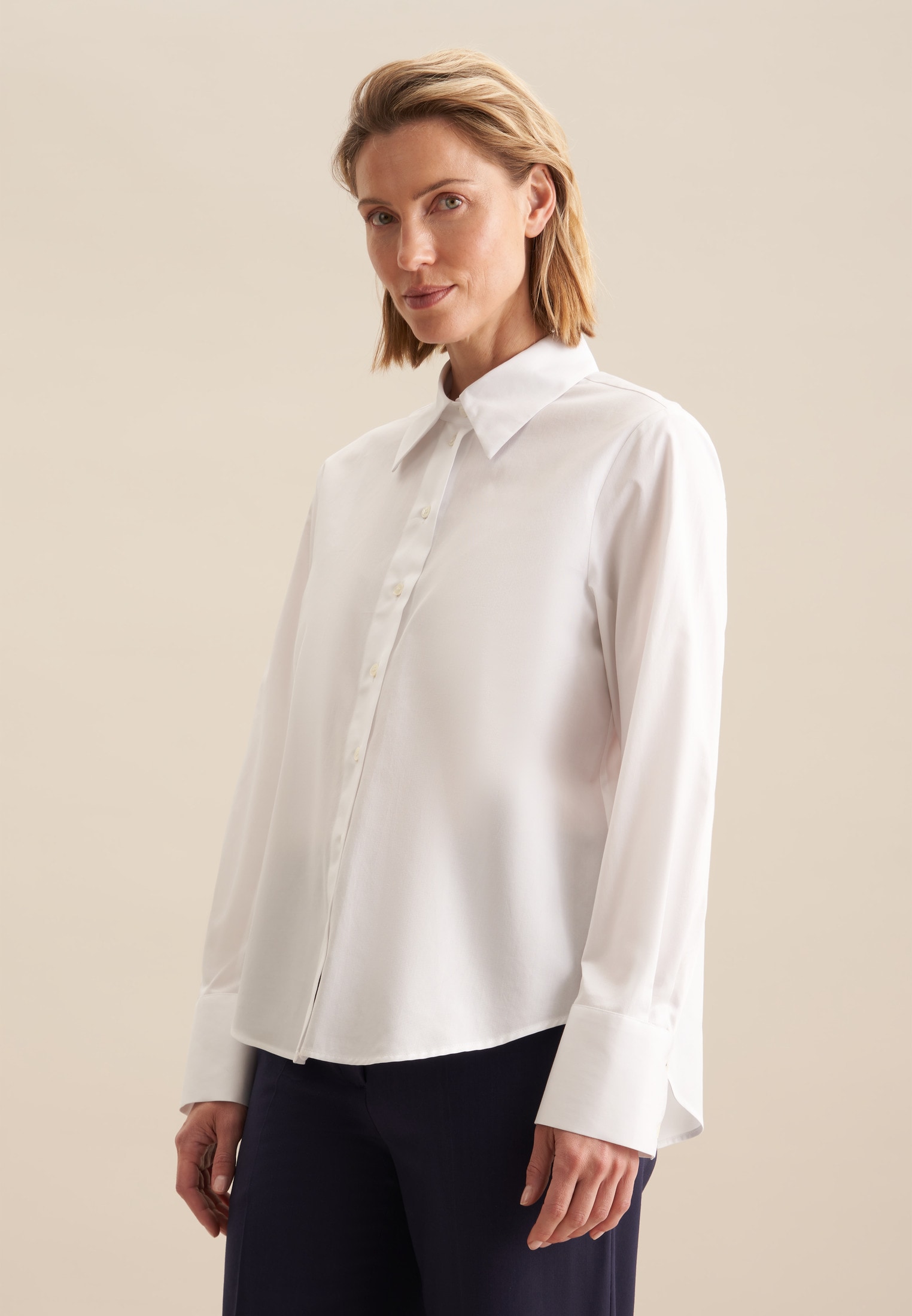 seidensticker Hemdbluse »Schwarze Rose« 1/1 Kragen Uni