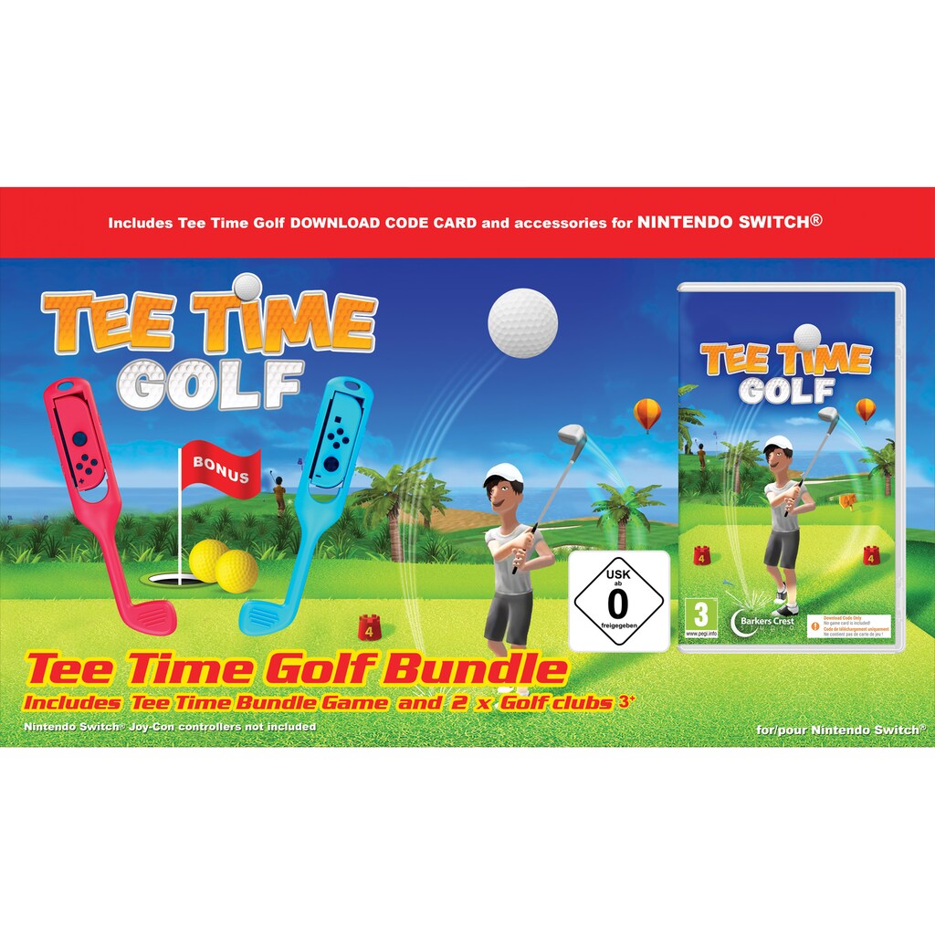 Spielesoftware »Tee Time Golf (Code in a Box) Bundle inkl. 2 Golfschlägern«, Nintendo Switch