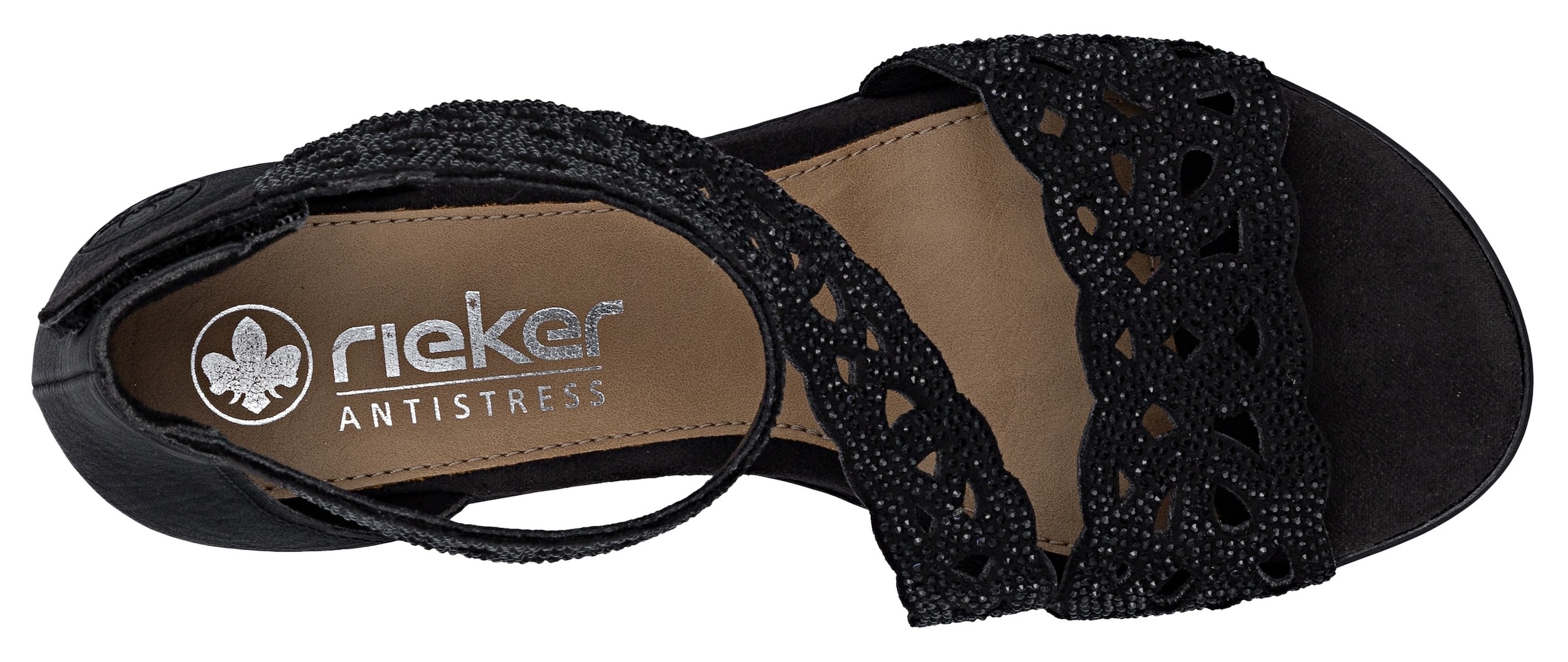Rieker Sandalette  Festtagsschuh, Blockabsatz, mit praktischem Klettverschluss