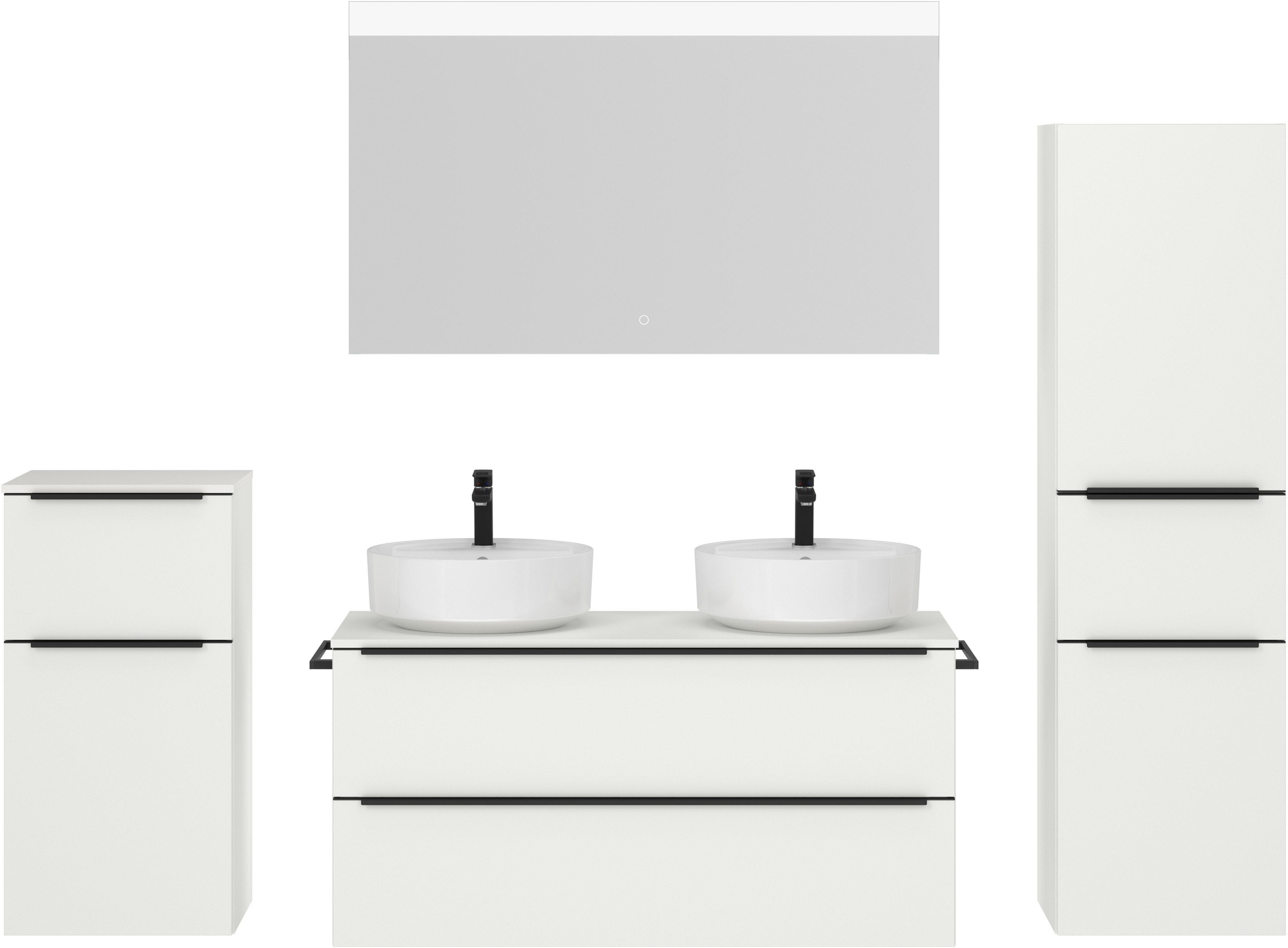 nobilia® Badmöbel-Set »Alvene«, (4 St., vormontiert, mit Soft-Close), inkl. günstig online kaufen