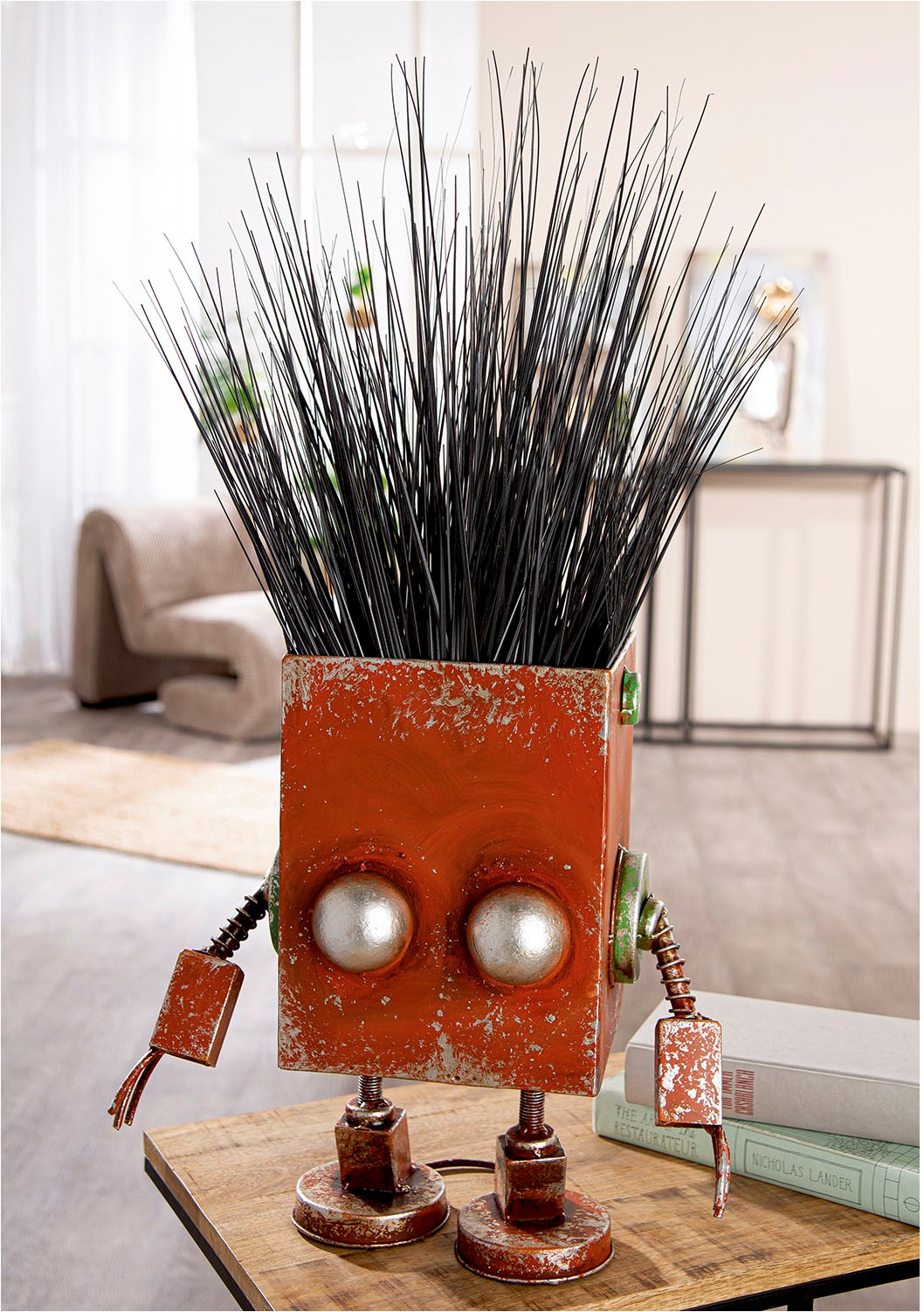 Casablanca by Gilde Übertopf »Übertopf Roboter Robotic rostbraun H. 37,5 cm günstig online kaufen