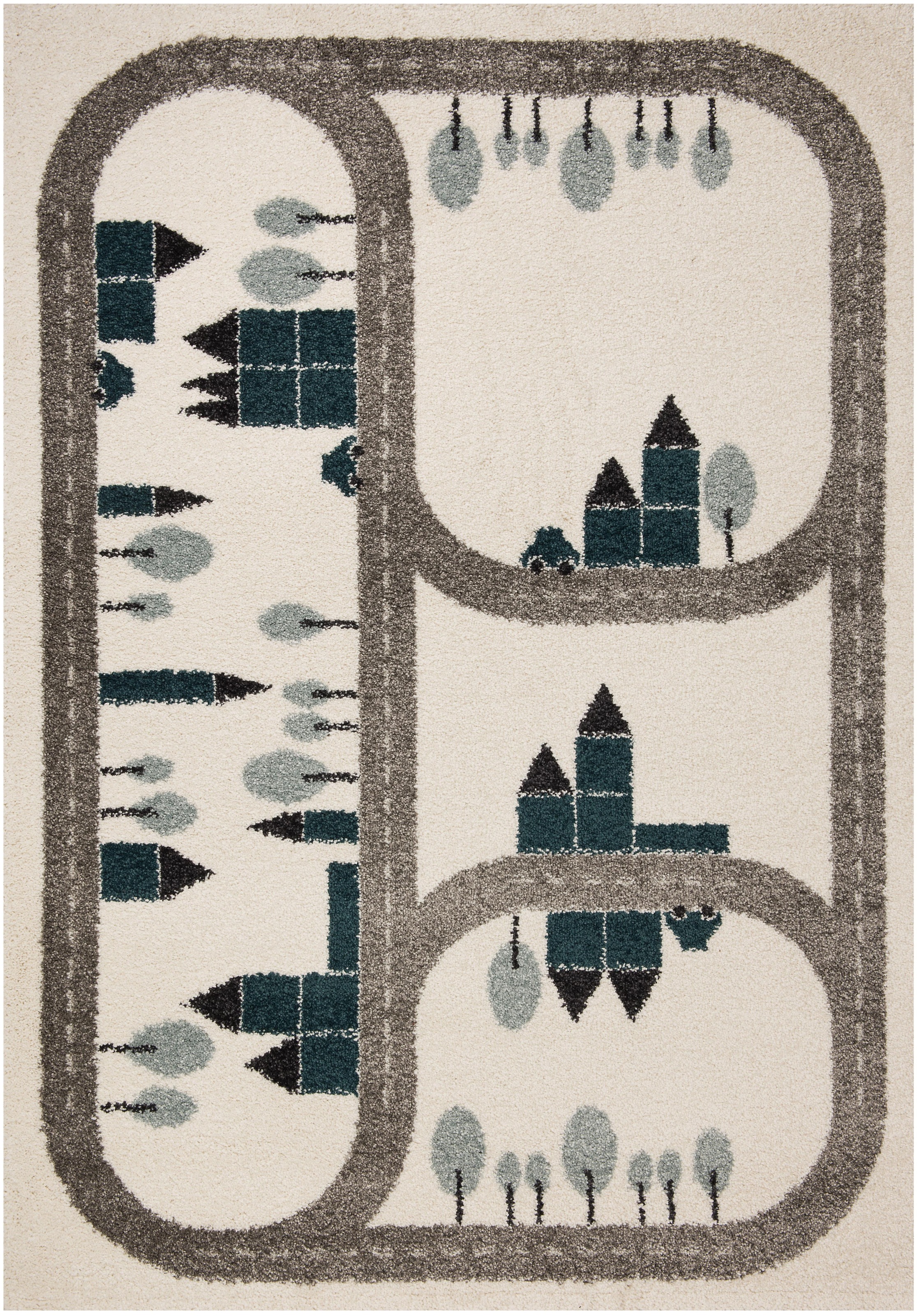 HANSE Home Kinderteppich »Country Road«, rechteckig, 18 mm Höhe, Straßen-Spielunterlage, Kurzflor, Strapazierfähig, Pflegeleicht