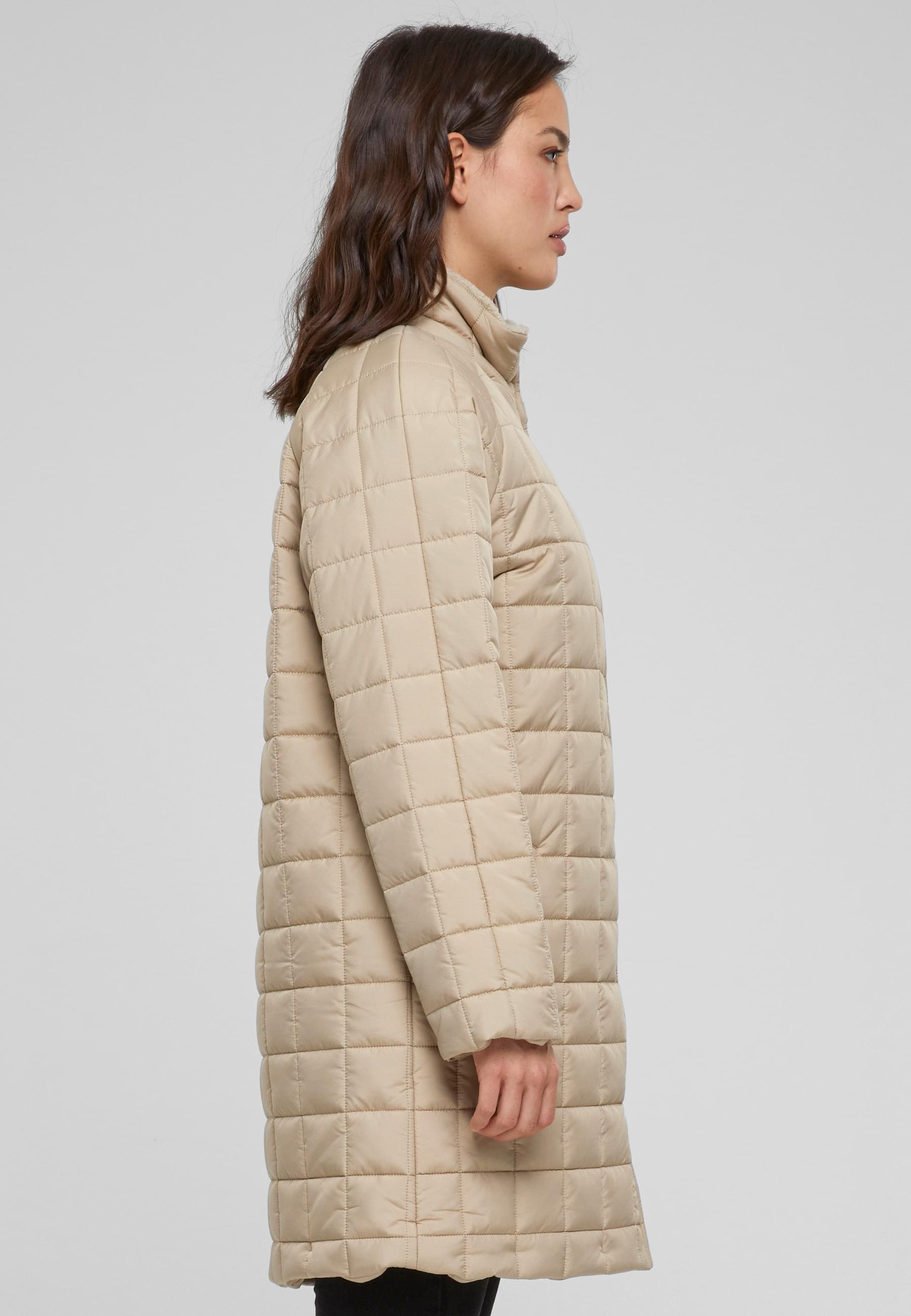URBAN CLASSICS Winterjacke »Urban Classics Damen Ladies Quilted Coat« 1 Stk. tlg. ohne Kapuze