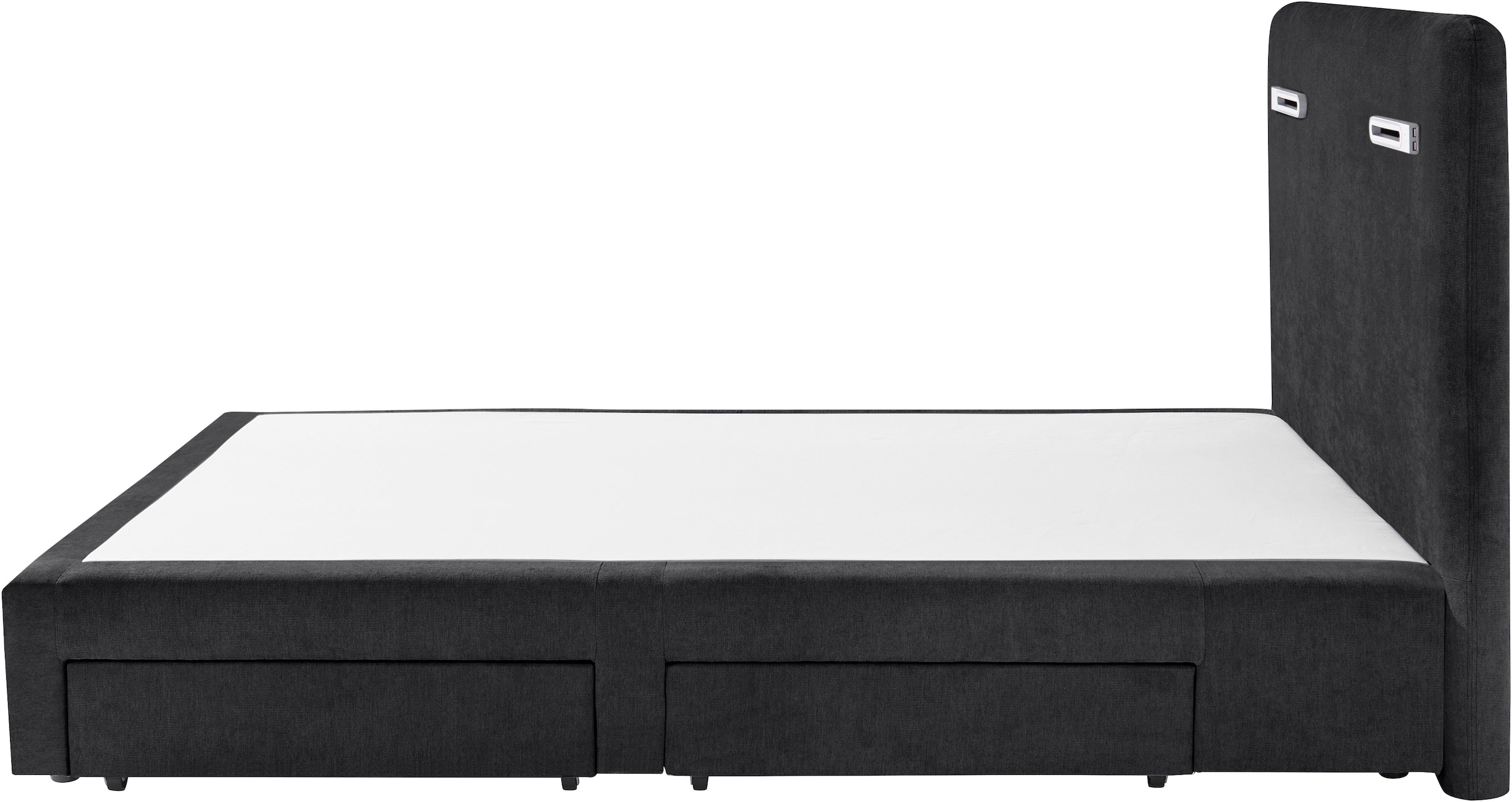 INOSIGN Boxbett »Luan«, Schubkästen, LED-Beleuchtung und Topper, in Breite 120 cm und 180 cm