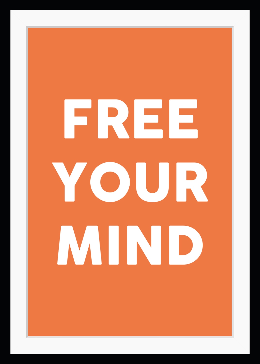 queence Bild »FREE YOUR MIND«, Sprüche & Texte-Schriftzug-Motivationsbilder günstig online kaufen