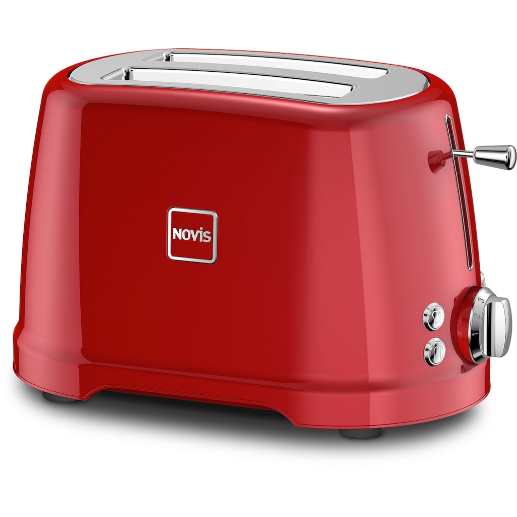 NOVIS Toaster »T2 rot«, 2 kurze Schlitze, 900 W