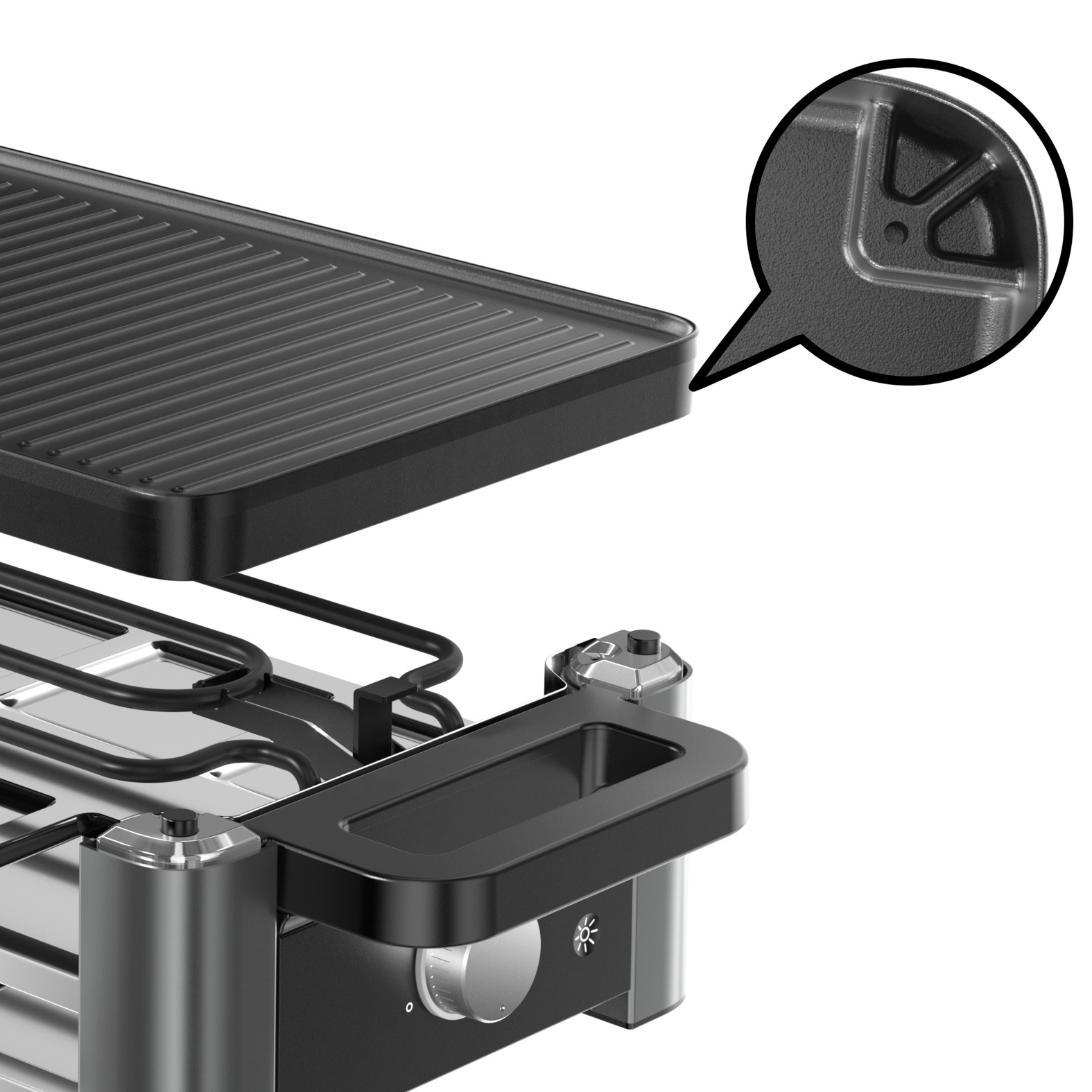 WMF Raclette »Master«, 8 St. Raclettepfännchen, 1500 W, indirekte LED-Beleuchtung, Keramikbeschichtung, 8 Pfännchen, 1500 W