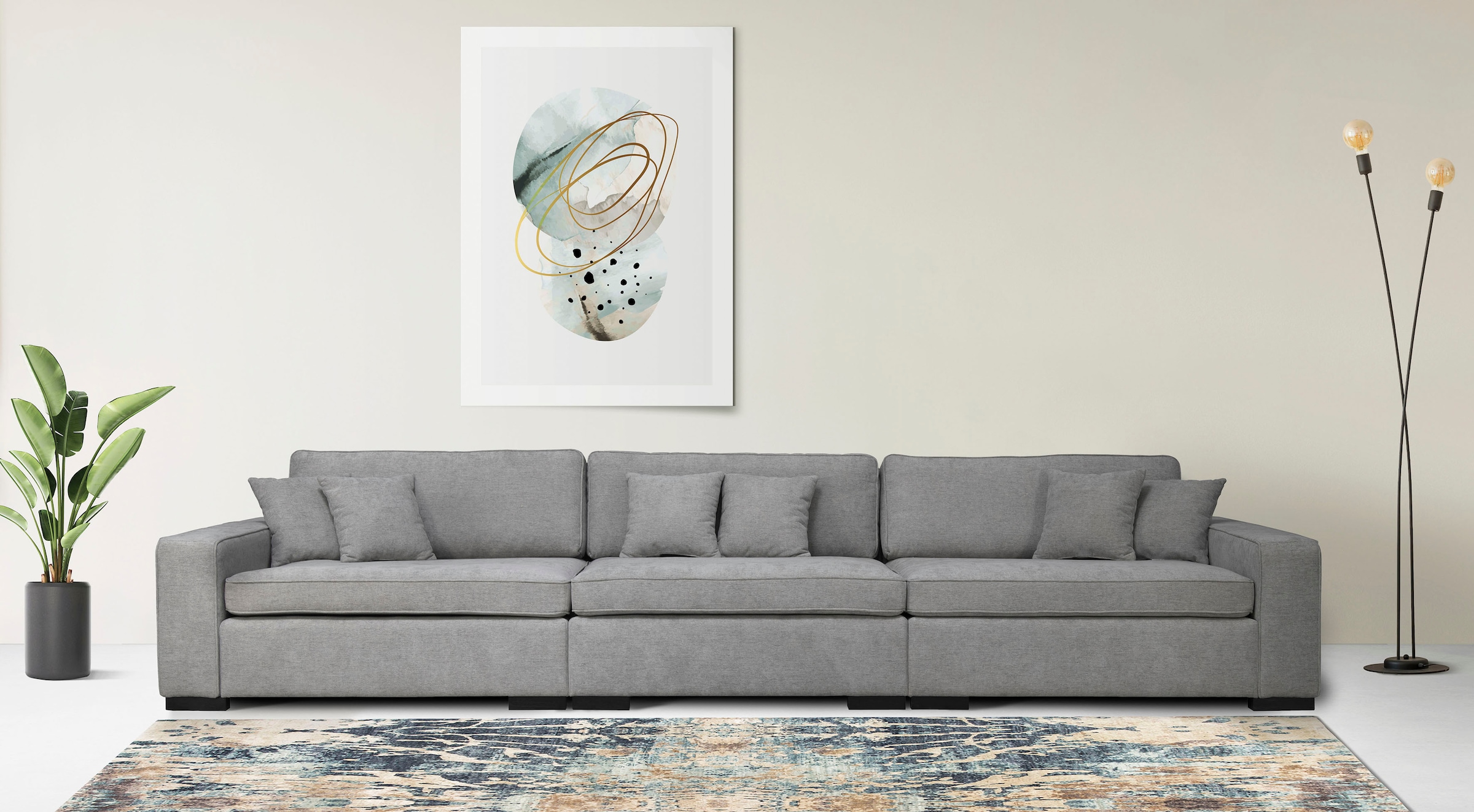 Home affaire 3-Sitzer »Skara«, Lounge-Sofa mit Federkernpolsterung, in viel günstig online kaufen
