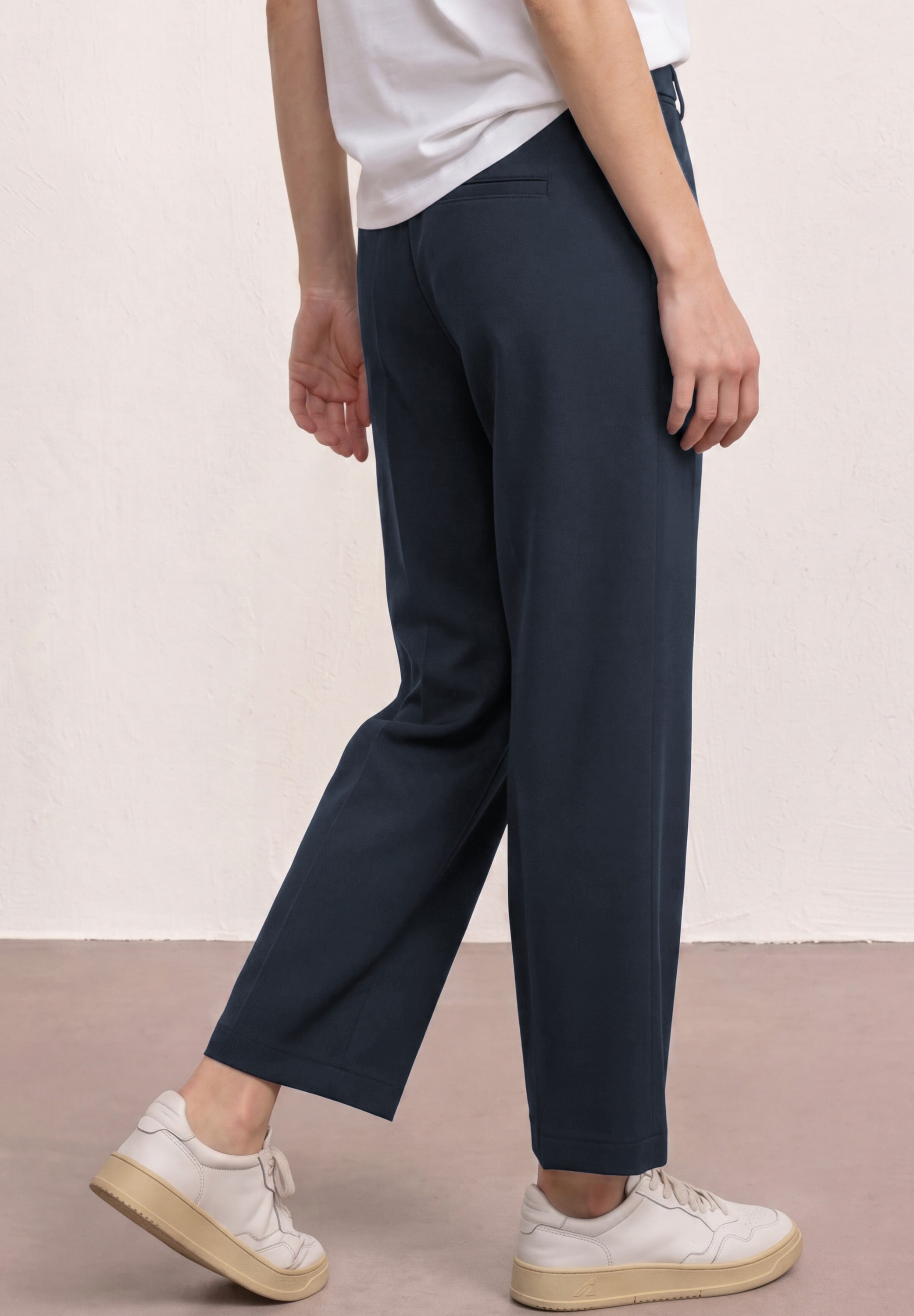 STREET ONE Schlupfhose »mit geradem Bein«  Punto di Roma Hose mit Knopfdetail