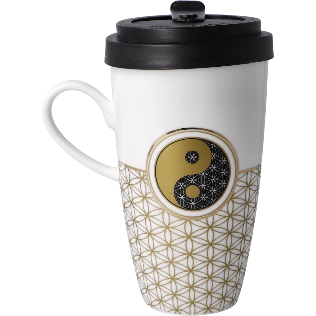 Goebel Coffee-to-go-Becher »Lotus - "Blume des Lebens weiß"«, (2 tlg.)