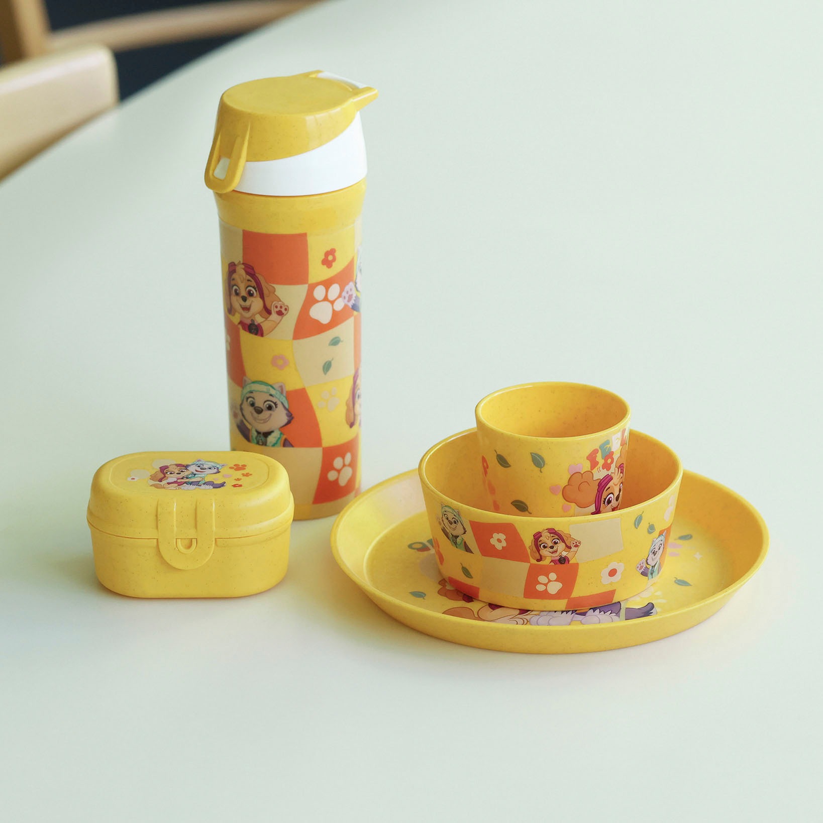 KOZIOL Kindergeschirr-Set »Kleiner Teller + Schale + Becher CONNECT GROW PAW PATROL«, (Set, 3 tlg.), 100% melaminfrei & recycelbar, CO² neutral in Deutschland produziert!