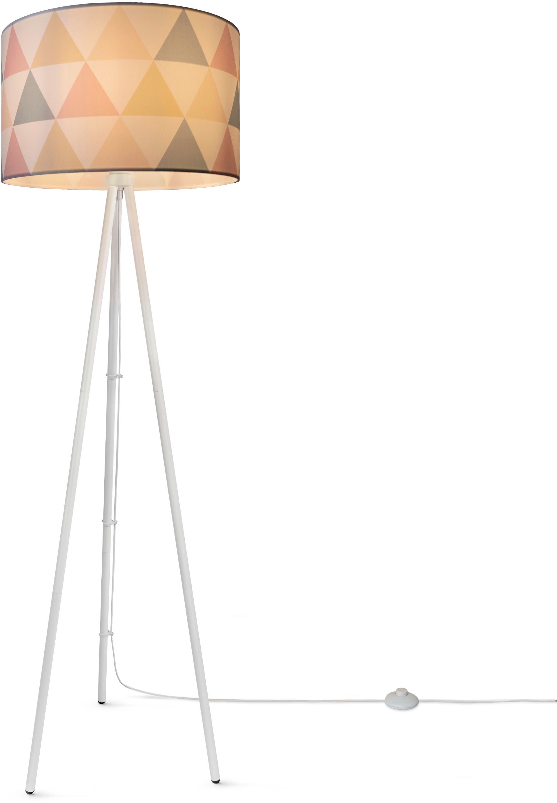 Paco Home Stehlampe »Trina Delta«, Stehlampe Leselampe Stofflampenschirm Dr günstig online kaufen