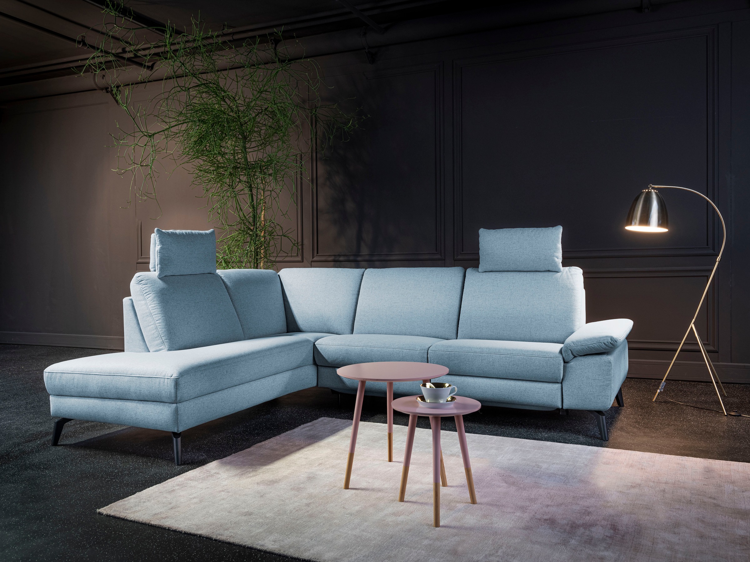 alina Ecksofa, inkl. Kopfstützen, wahlweise mit Relaxfunktion, Breite: 267 cm