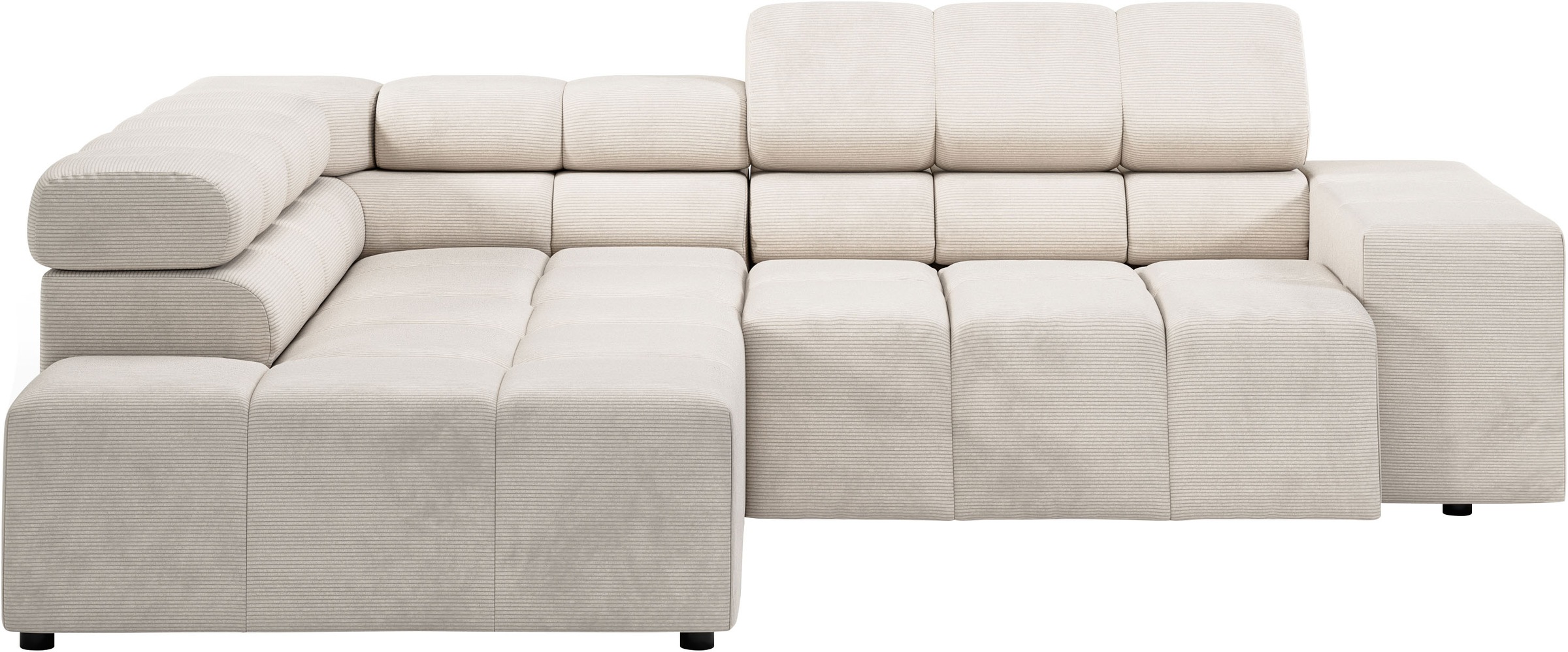 INOSIGN Ecksofa "Ancona, incl. Kopfteilverstellung + 3 Zierkissen, L-Form, günstig online kaufen