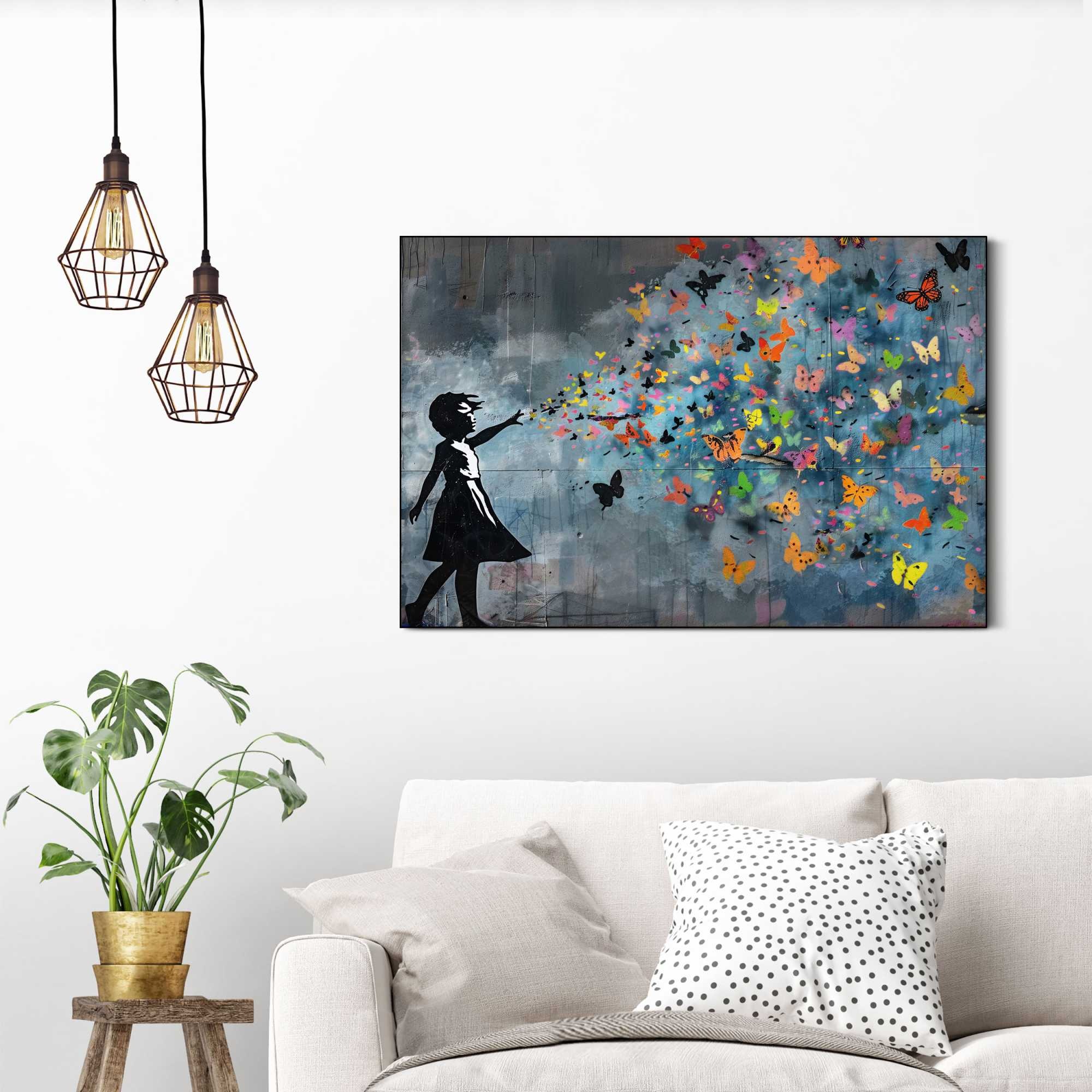Reinders! Wandbild »Mädchen mit Schmetterlingen«, Teenager Zimmer - Nacht - günstig online kaufen