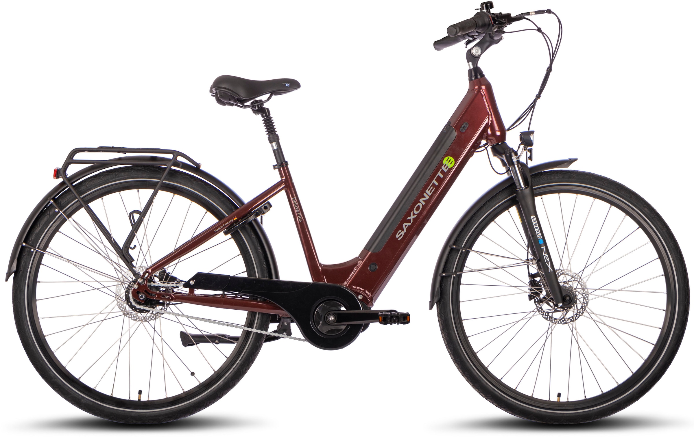 SAXONETTE E-Bike »SAXONETTE Deluxe Plus«, 7 Gang, Shimano, Nexus,  Mittelmotor 250 W im Online-Shop bestellen