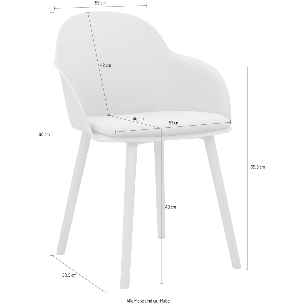 INOSIGN Esszimmerstuhl »Madelynn«, 2 St., Veloursstoff