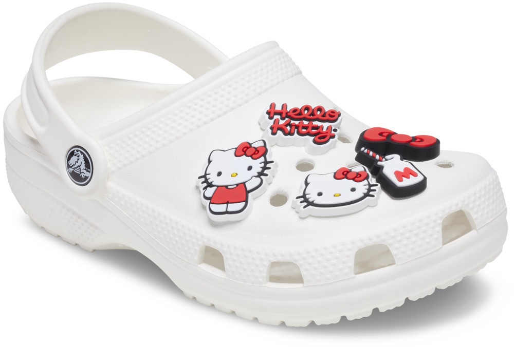Crocs Schuhanstecker »Jibbitz™ Hello Kitty«, (Set, 5 tlg., Kein Spielzeug. Nicht für Kinder unter 3 Jahren geeignet), Bunte Schuh Charms mit Hello Kitty