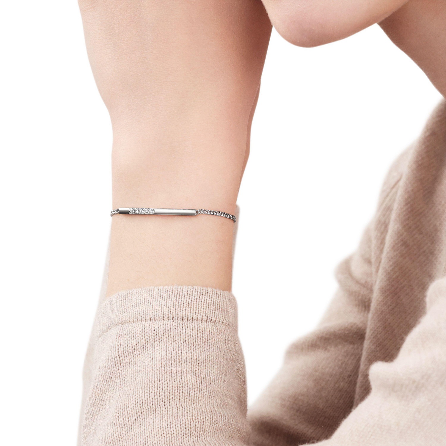 TOM TAILOR Silberarmband mit Zirkonia (synth.)