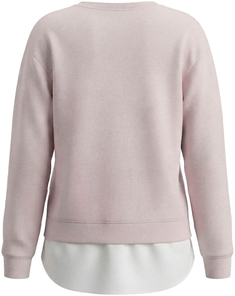 Laura Scott Longsweatshirt , in 2-in-1 Optik durch angesetzes Blusenteil mit harmonischen Druck

