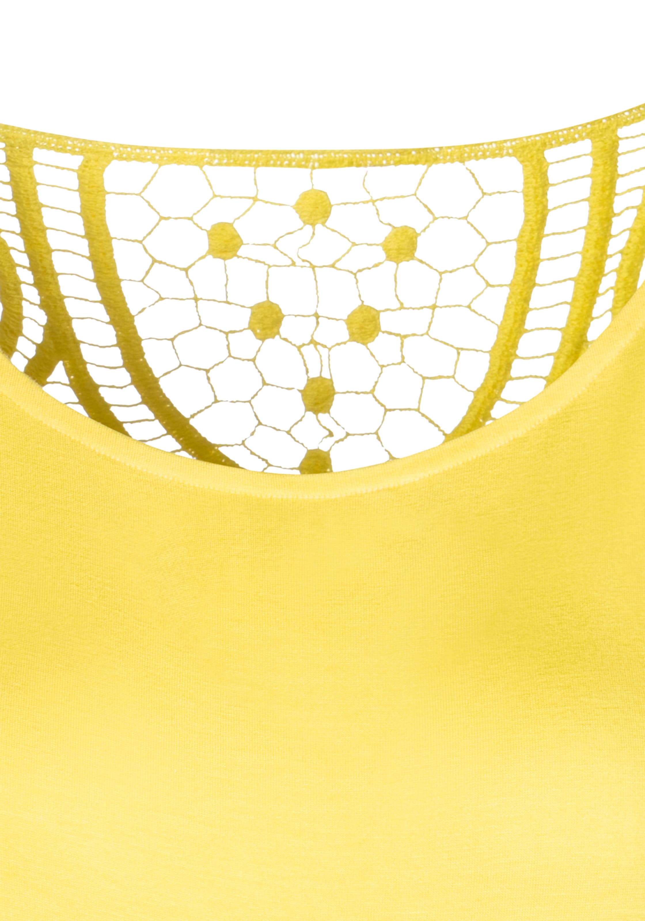 Vivance T-Shirt, mit weicher Häkelspitze im bestellen Rücken am Online-Shop
