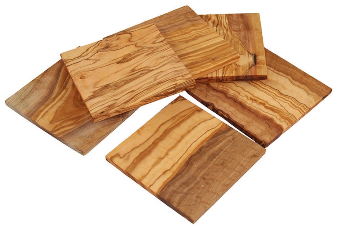 Olivenholz-erleben Getränkeuntersetzer »Untersetzer, eckig, aus Olivenholz«, (Set, 6 tlg., 6x Untersetzer eckig, plus Überraschung), Tischschoner, kratzfest, antibakteriell, langlebig, lebensmittelecht