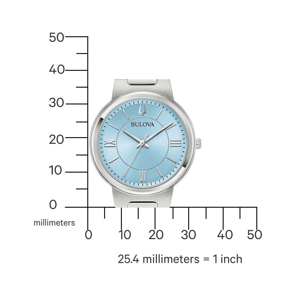 Bulova Quarzuhr Armbanduhr, Damenuhr, Edelstahlarmband, analog