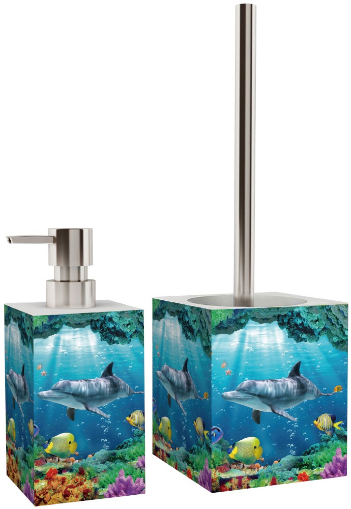 Sanilo Badaccessoire-Set »Delphin Korallen«, (Komplett-Set, 6 tlg.)