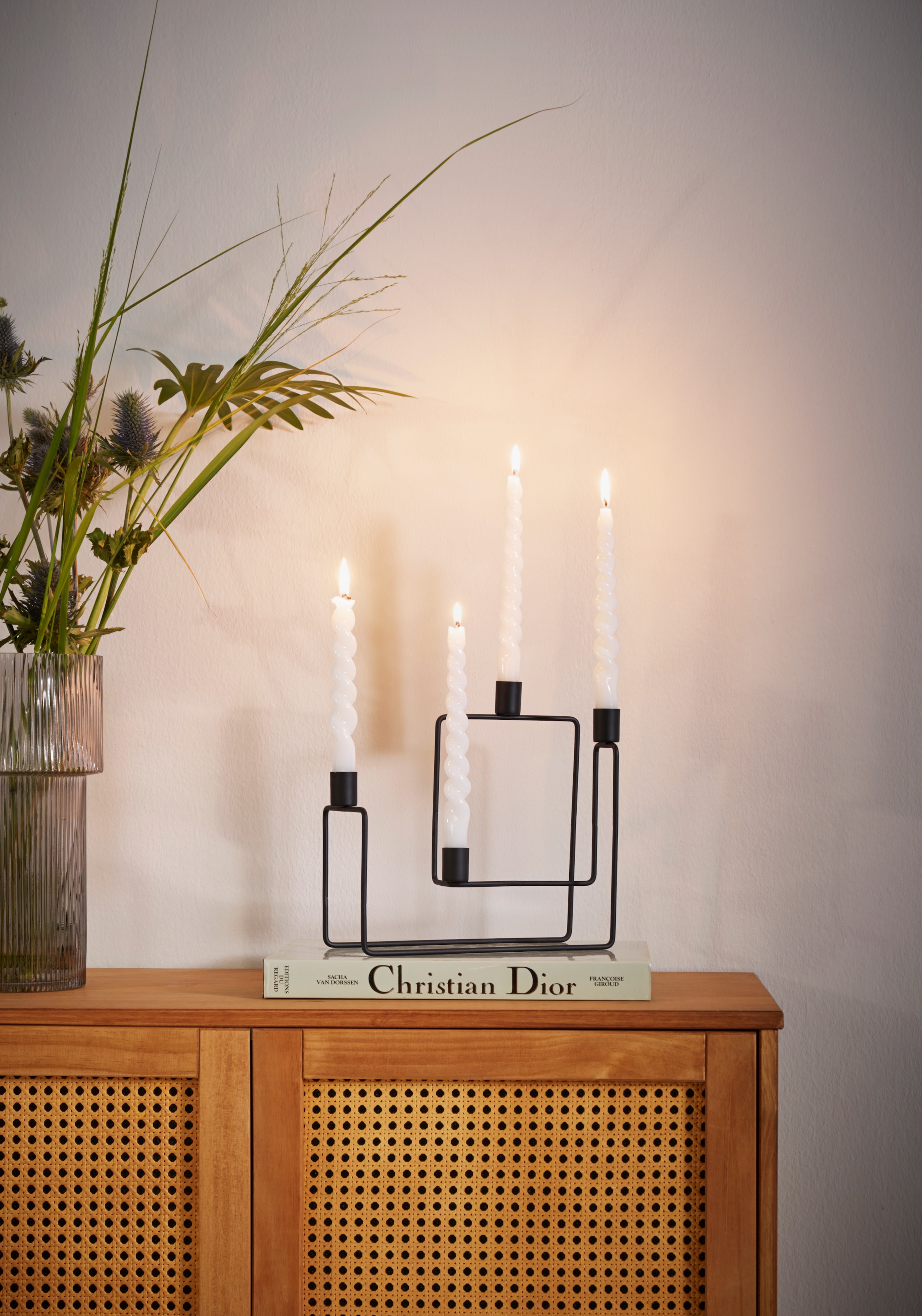 andas Kerzenhalter »Draht, Adventsleuchter«, (1 St.), für Stabkerzen, 4- flammig, aus Metall, Höhe ca. 24 cm online kaufen