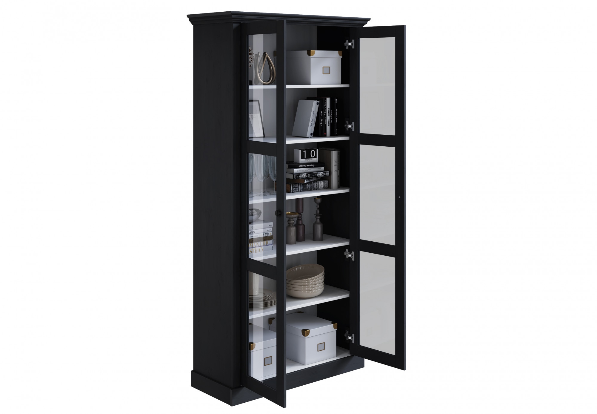 Home affaire Vitrine »Meliss«, aus massiver Kiefer, mit viel Stauraum