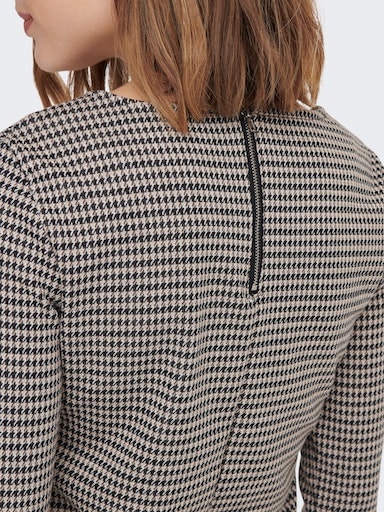 ONLY Jerseykleid »ONLBRILLIANT 3/4 CHECK DRESS«, mit Reißverschluss im Rücken