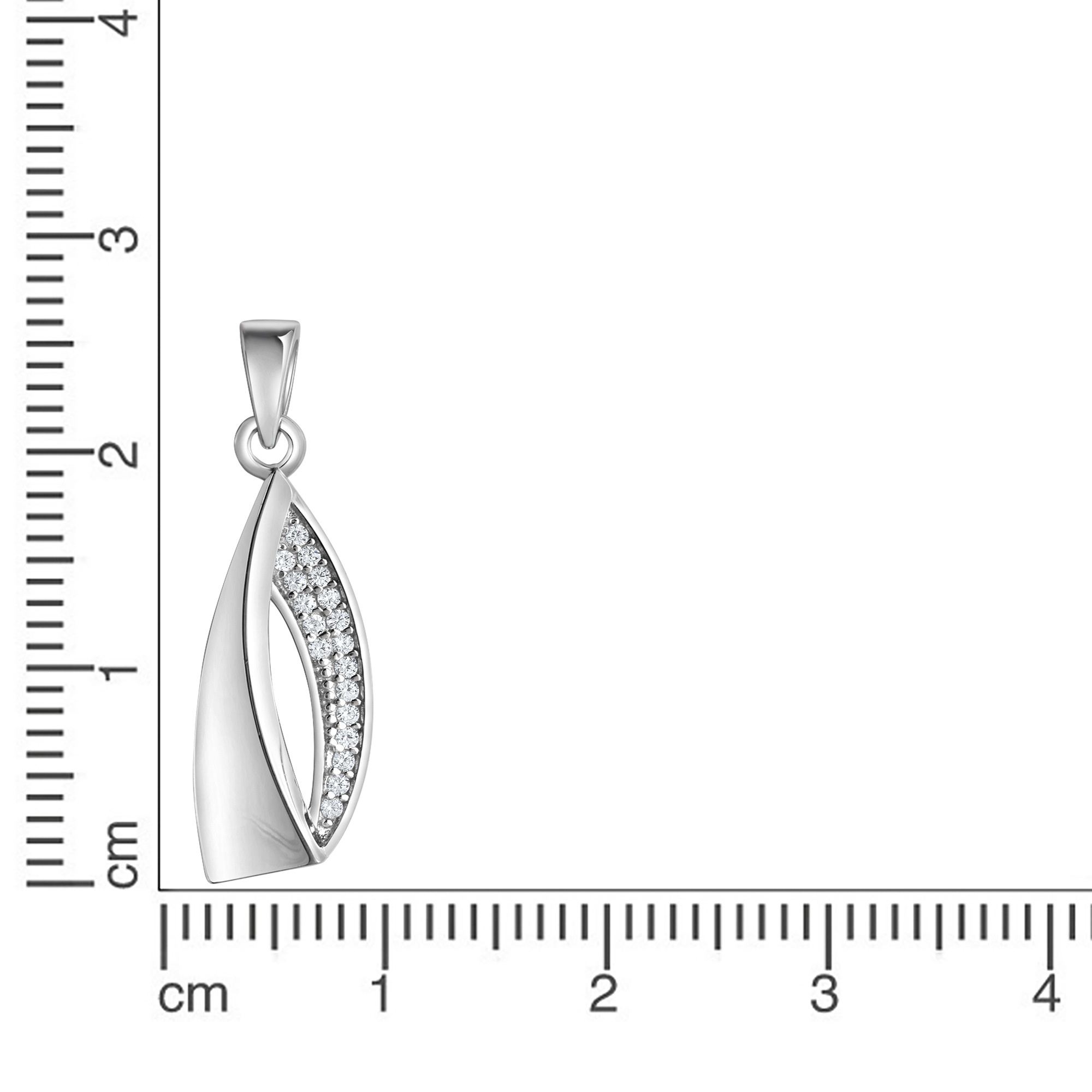 Vivance Kettenanhänger »925-Sterling Silber rhodiniert Zirkonia«
