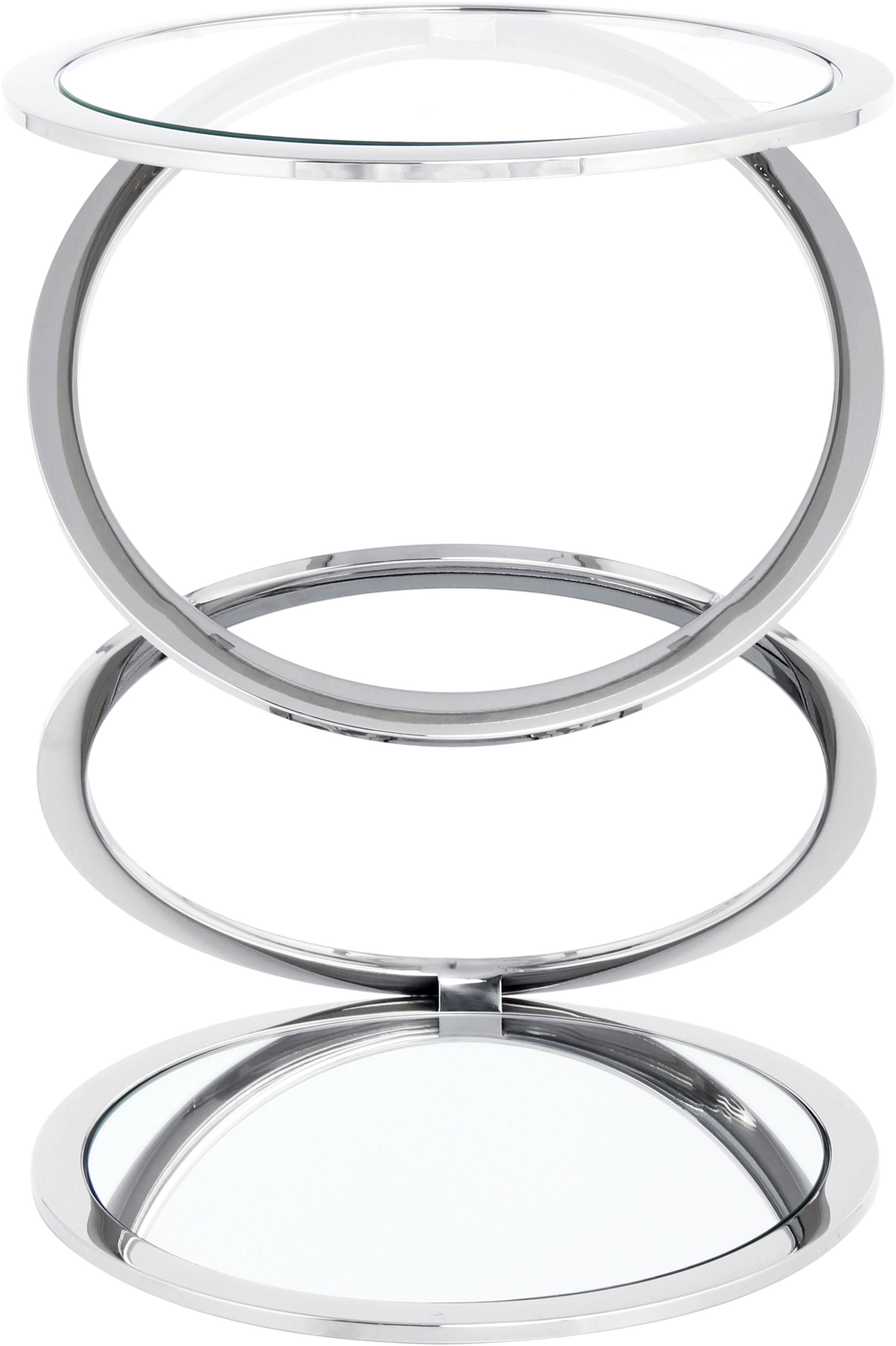 Kayoom Beistelltisch »Spiral 525,Beistelltisch in edlem Design, Glas-Tischplatte«, (1 St.), Extravagante Spiralform, Glamour-Effekt mit dem Spiegelglas