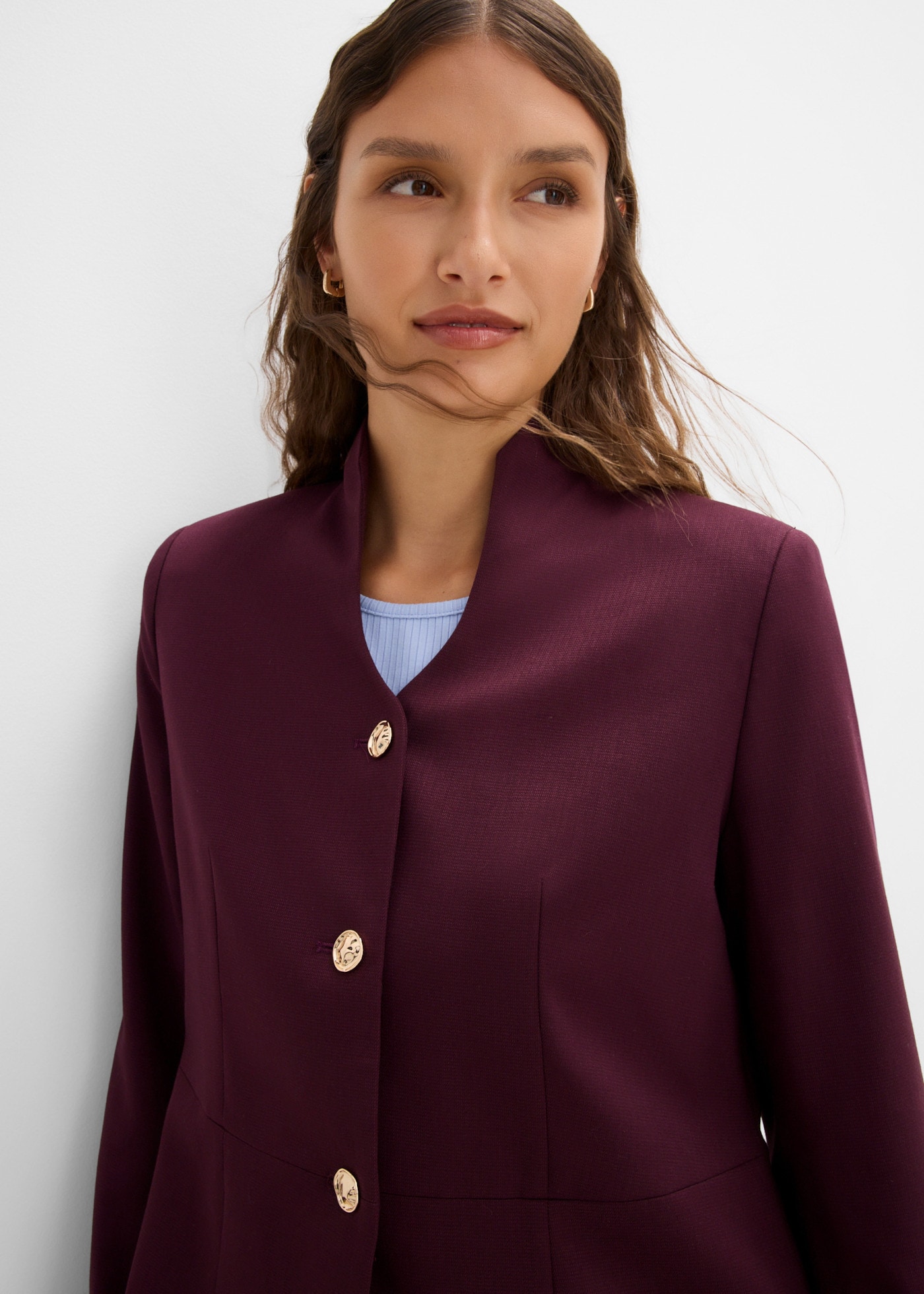 bonprix Jackenblazer mit Kelchkragen, bequeme Passform