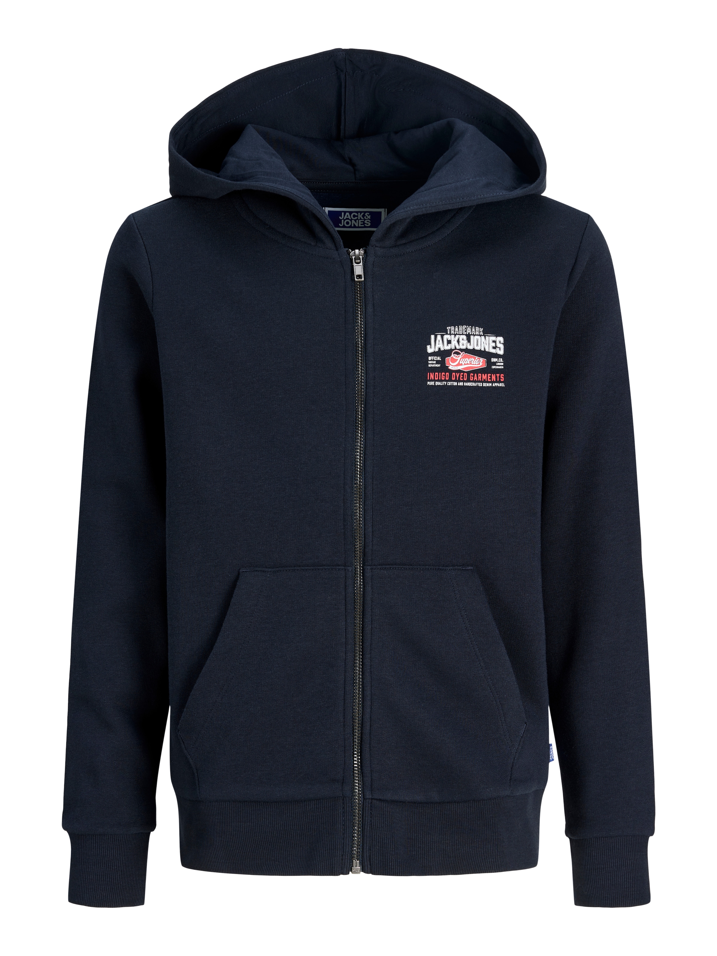 Jack & Jones Junior Kapuzensweatjacke »JJELOGO SWEAT ZIP HOOD 2 COL AW26 SN JNR« Baumwolle, regular fit