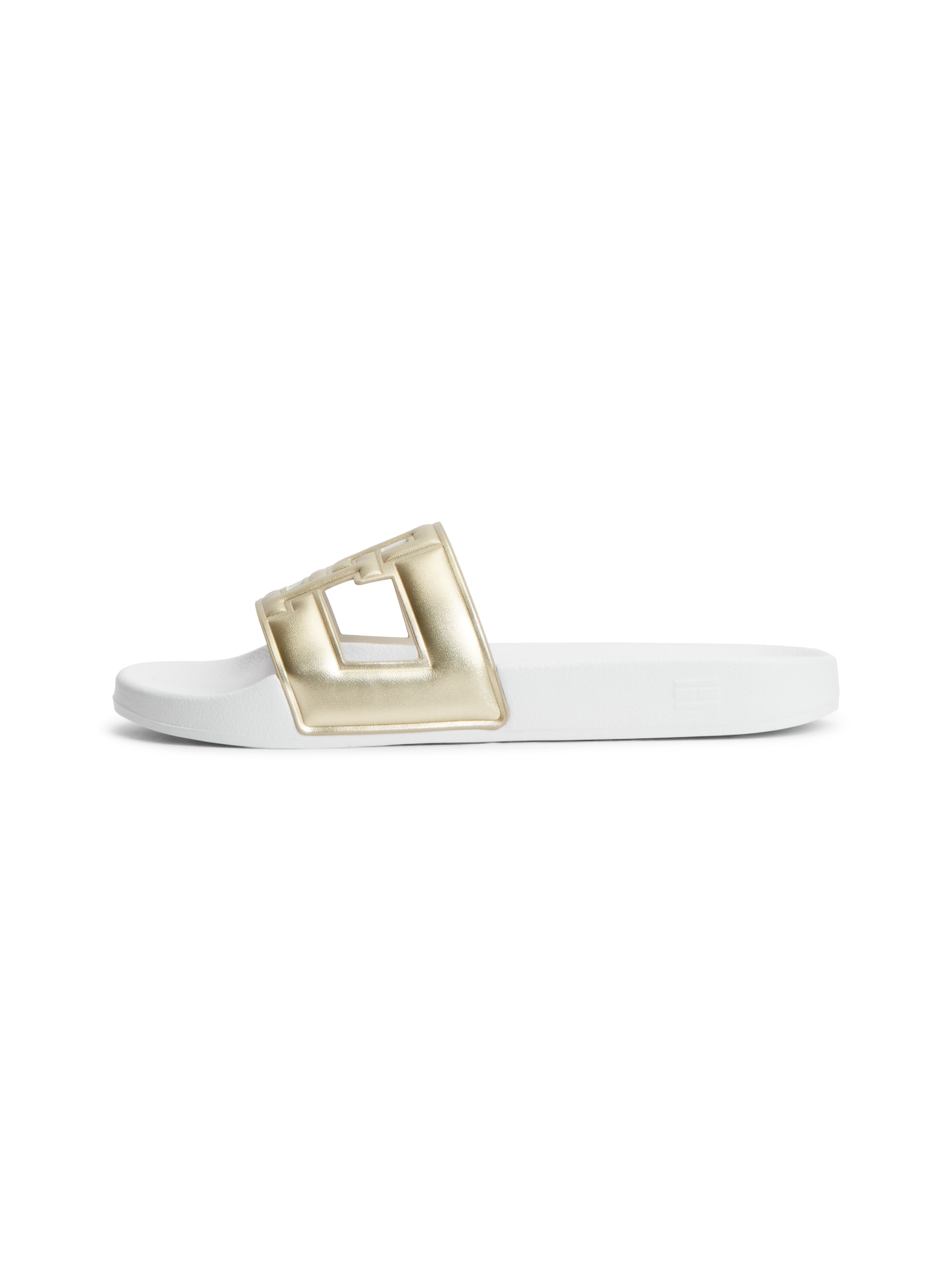 Tommy Hilfiger Pantolette »TH MONOGRAM POOL SLIDE«  Sommerschuh, Strandschuh mit großem TH-Bandagenlogo