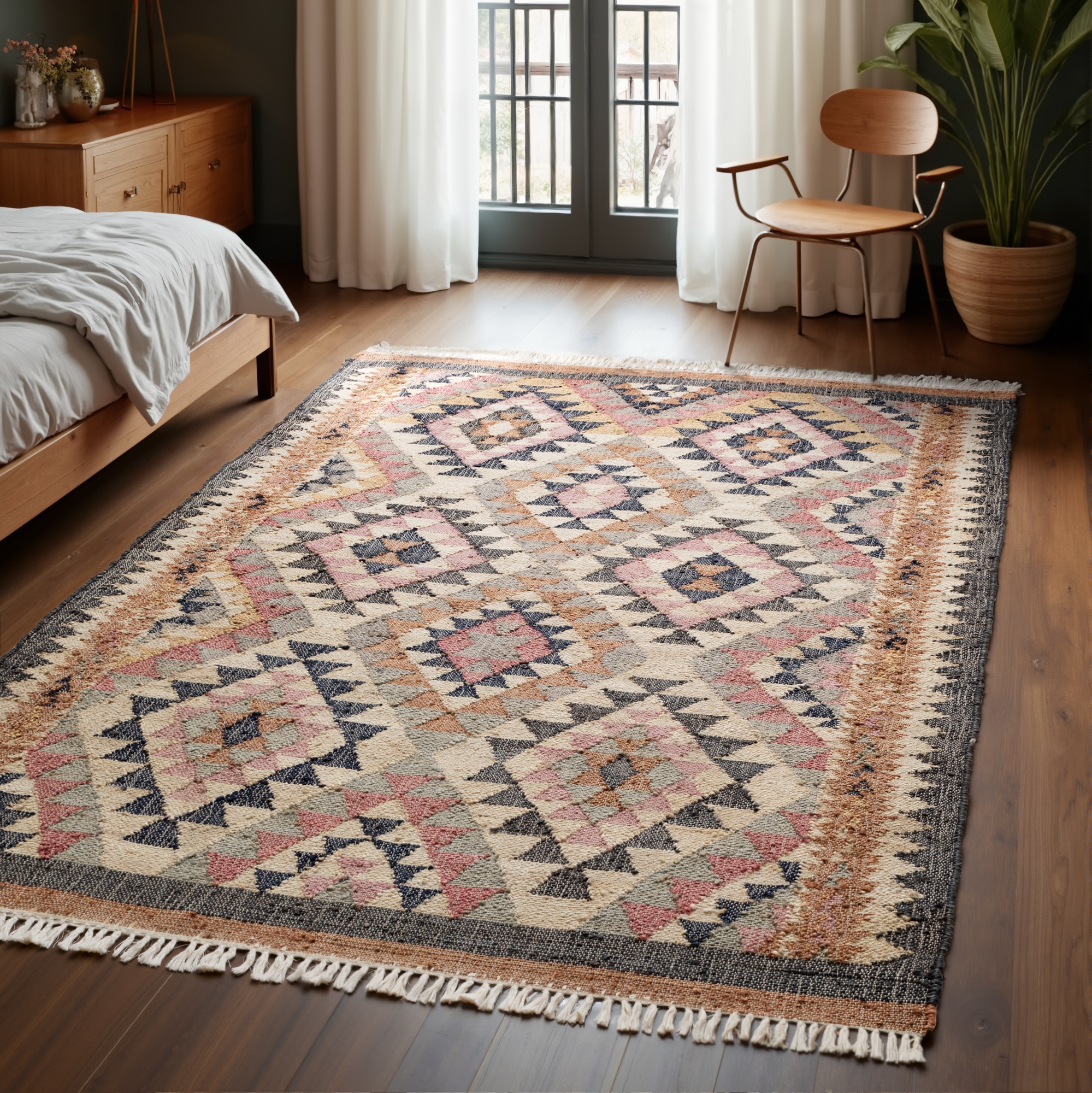 ELLE DECORATION Teppich »Kelim Parsa« rechteckig 3 mm Höhe Jute, Baumwolle, günstig online kaufen