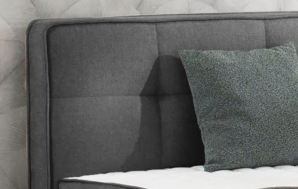 Jockenhöfer Gruppe Boxspringbett »CAPELLO, inkl. Taschenfederkernmatratze H3-H4 und 6cm Kaltschaumtopper« Bezug: Flachgewebe, 160x200 oder 180x200 cm