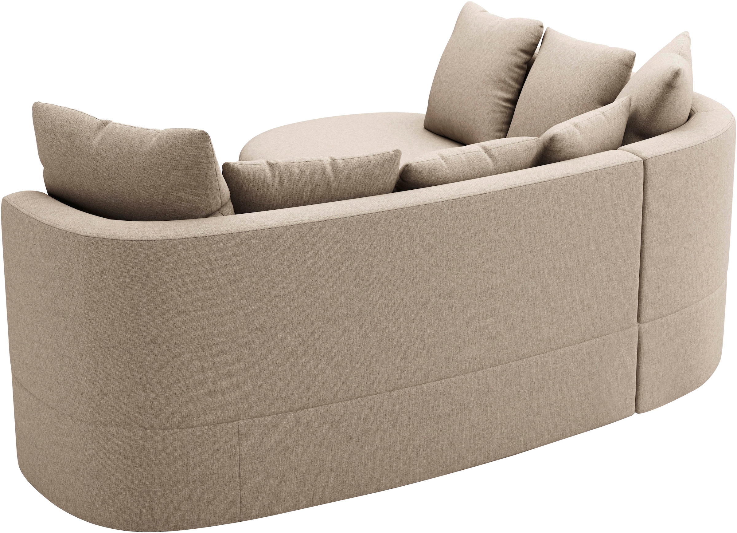 sit&more Ecksofa »Samba L-Form«, moderne organische Form, inkl. 7 loser Rückenkissen