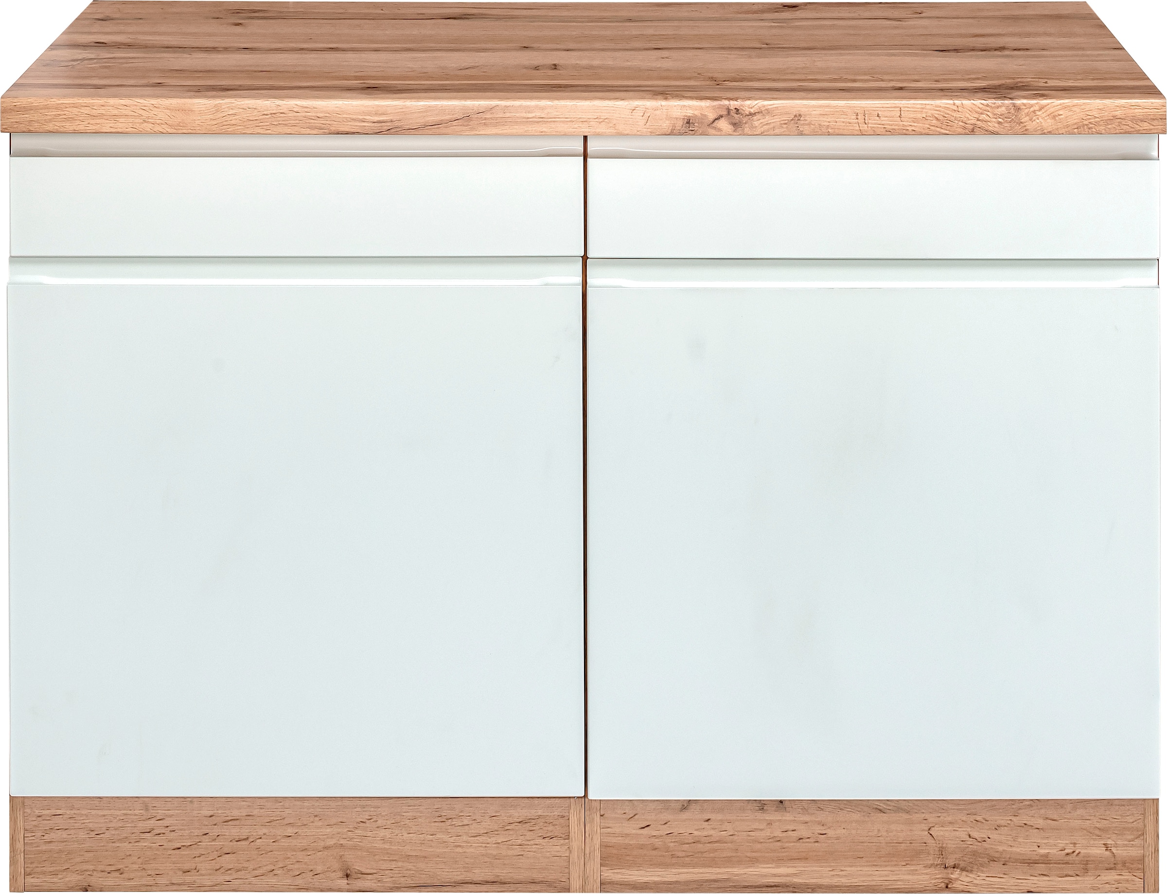 KOCHSTATION Unterschrank »KS-Bruneck« >>Bruneck<< 120 cm breit, für viel Stauraum, hochwertige MDF-Fronten