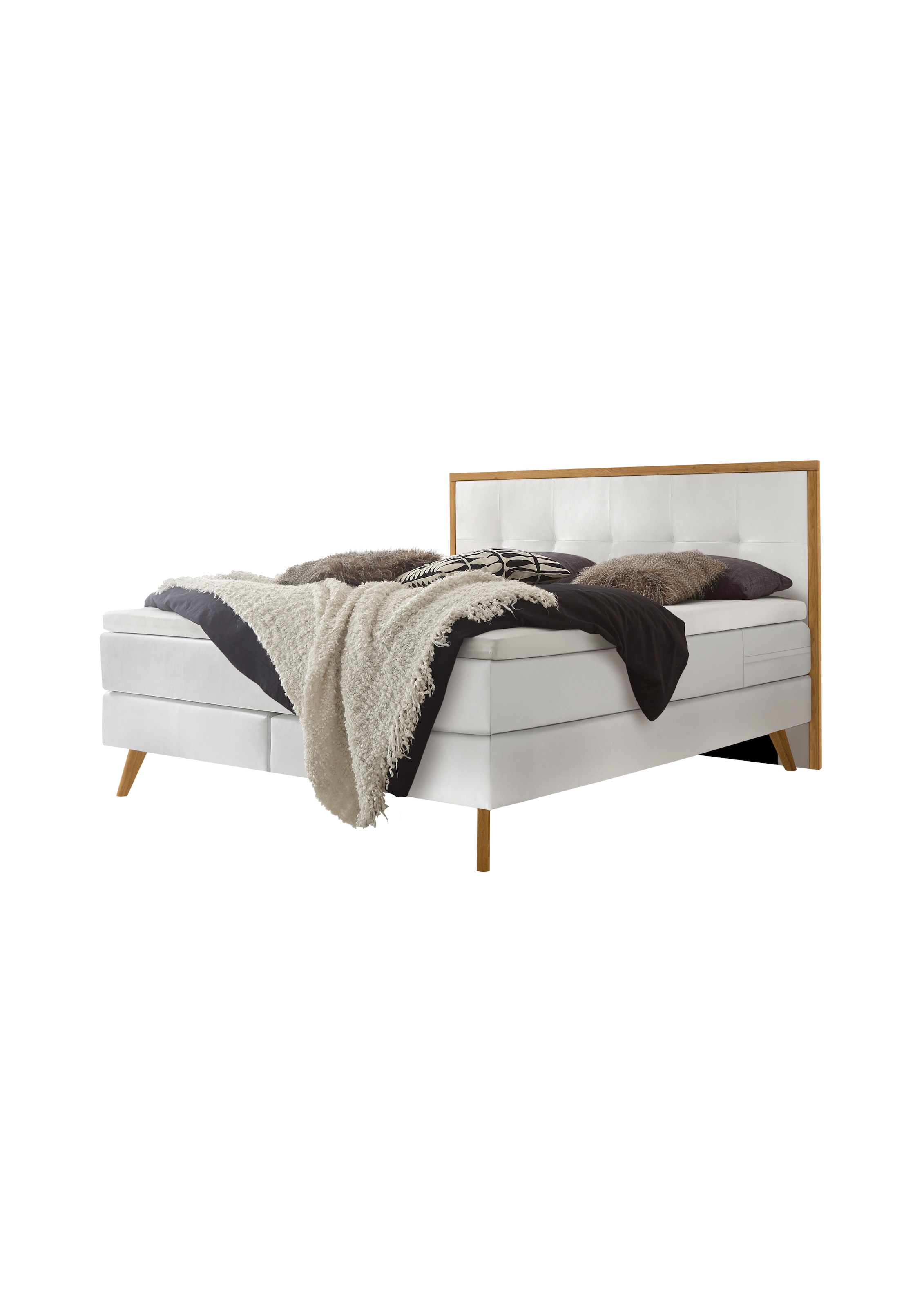 HASENA Boxspringbett »Nordic« modernes Design, Nordic Bett, gestepptes Kopf günstig online kaufen